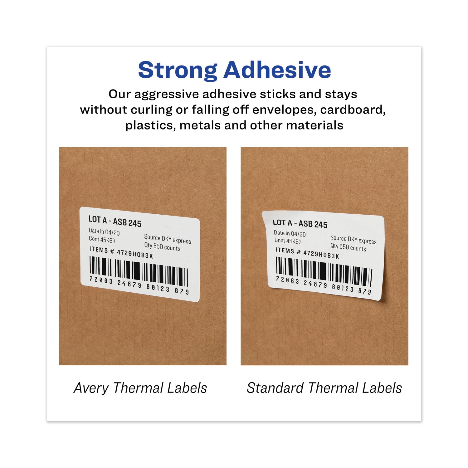Avery® Multipurpose Thermal Labels, 4 X 6, White, 220/roll, 4 Rolls/pack
