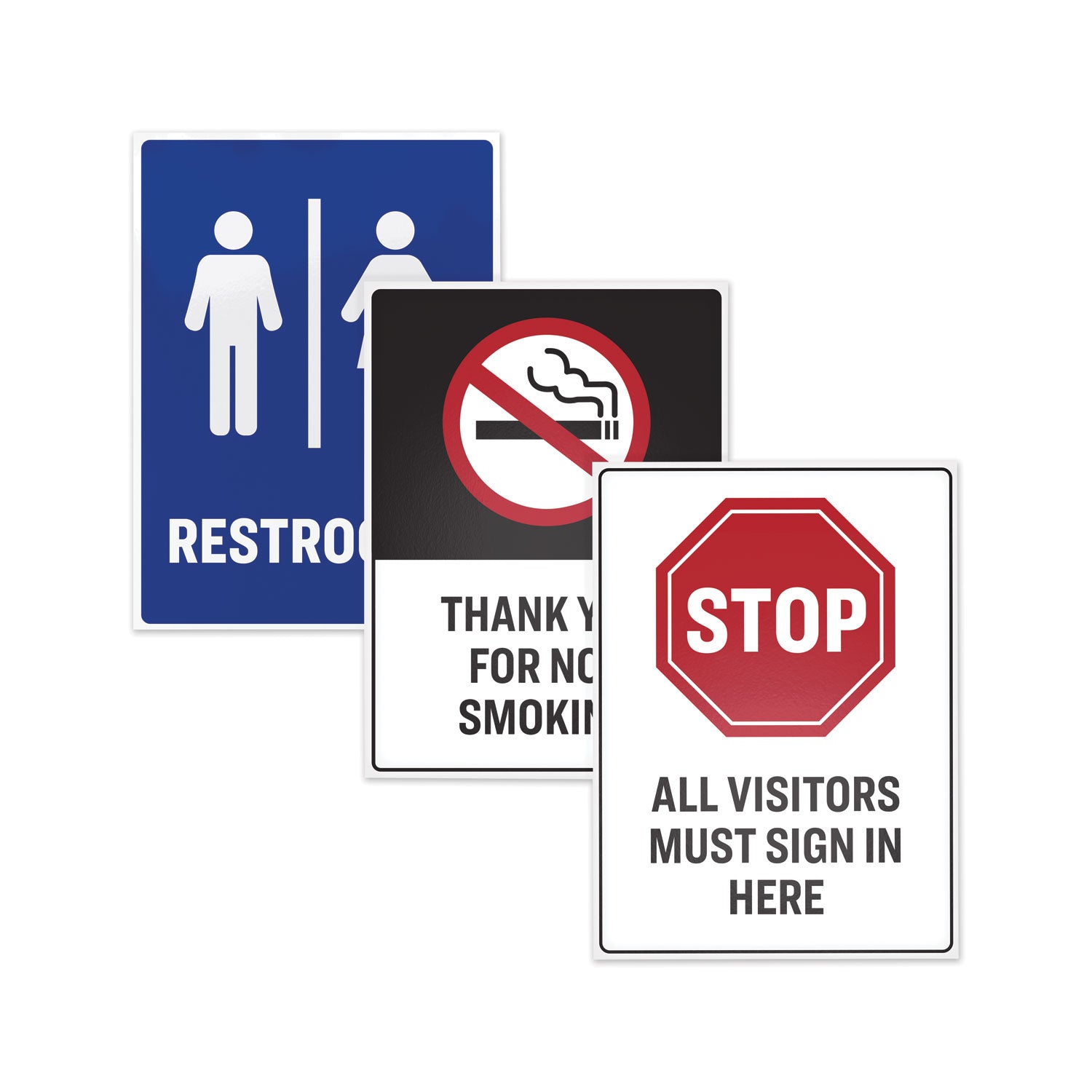 Avery® Surface Safe Removable Label Safety Signs, Inkjet/laser Printers, 5 X 7, White, 2/sheet, 15 Sheets/pack