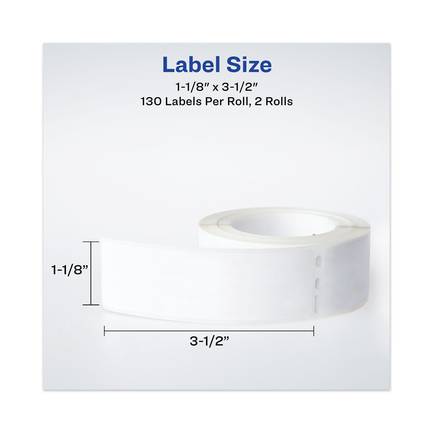 Avery® Multipurpose Thermal Labels, 1.13 X 3.5, White, 130/roll, 2 Rolls/pack