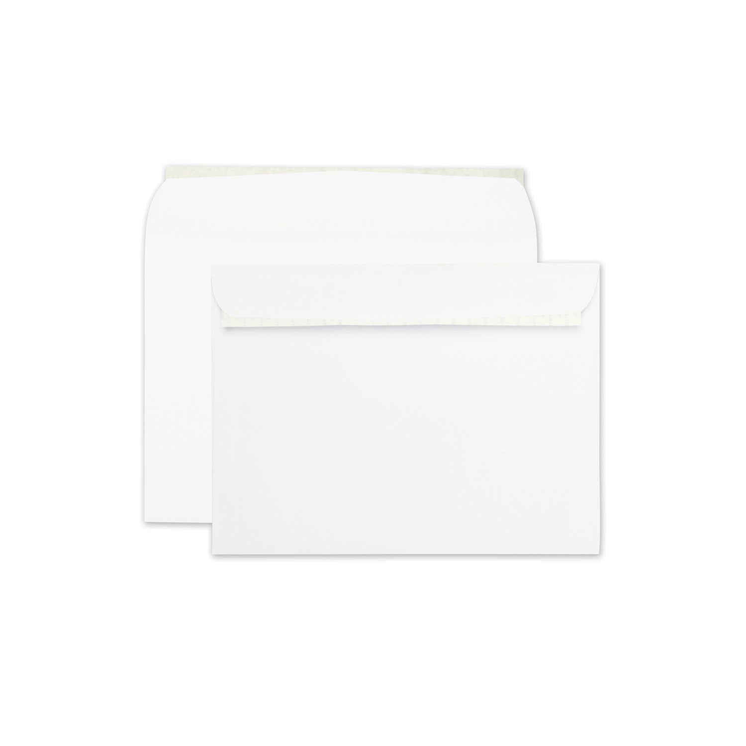 Open-Side Booklet Envelope, #10 1/2, Cheese Blade Flap, Redi-Strip Adhesive Closure, 9 x 12, White, 100/Box