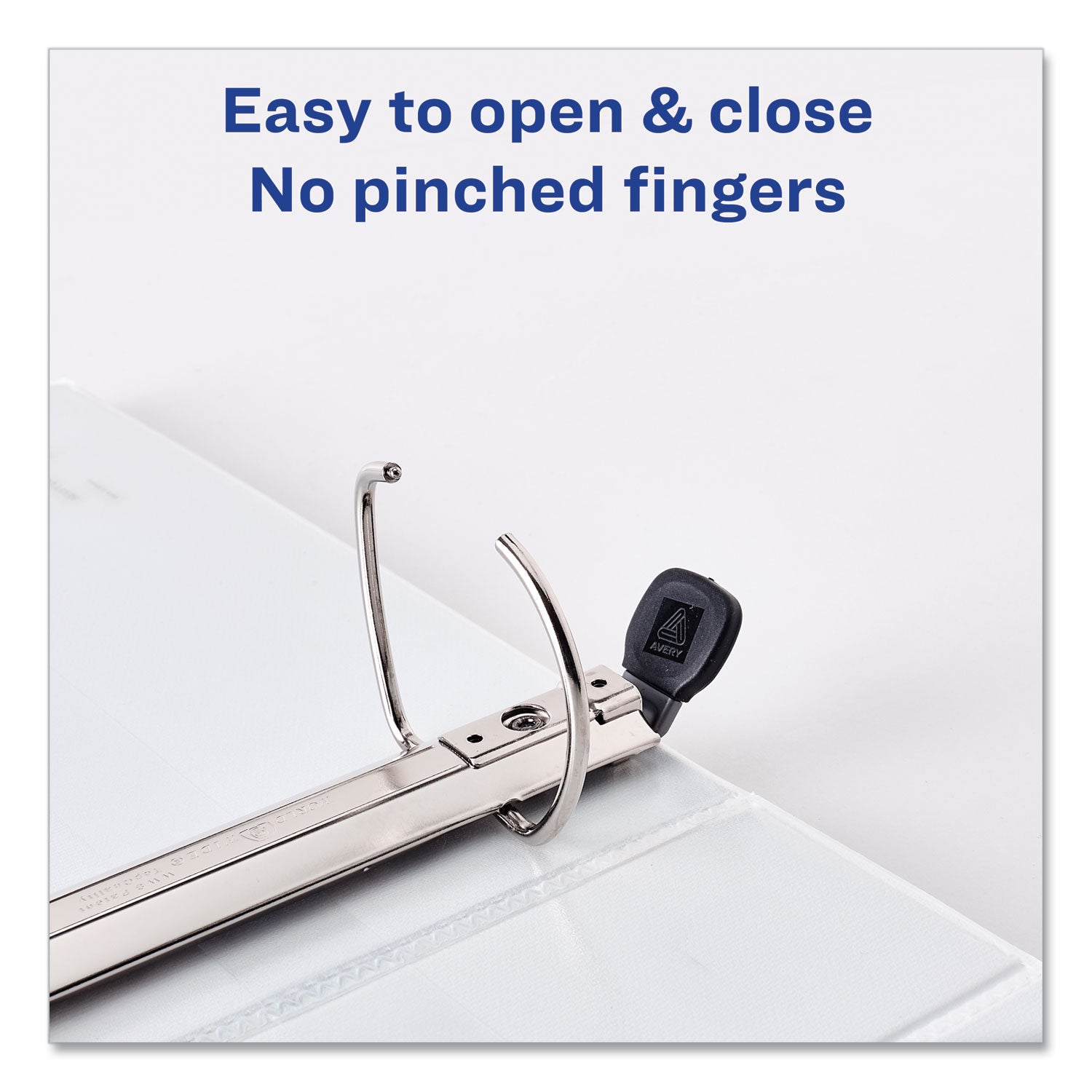 Avery® Framed View Heavy-Duty Binders, 3 Rings, 2" Capacity, 11 X 8.5, Navy Blue