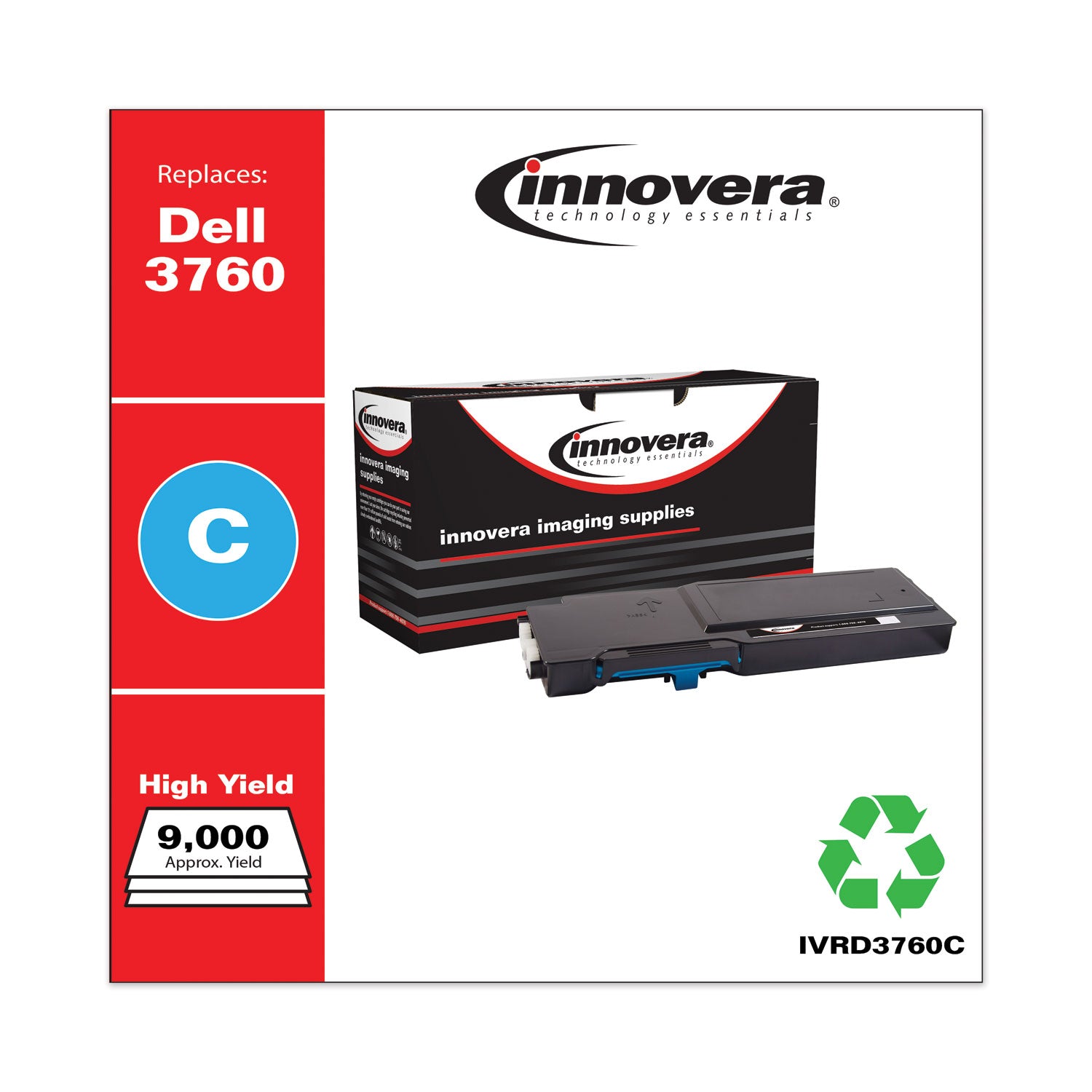 Innovera® Remanufactured Cyan Toner, Replacement for 331-8432, 9,000 Page-Yield