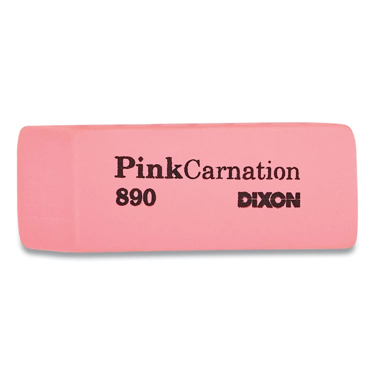 Pink Carnation Erasers, For Pencil Marks, Rectangular Block, Medium, Pink, Dozen Dixon® Flipcost