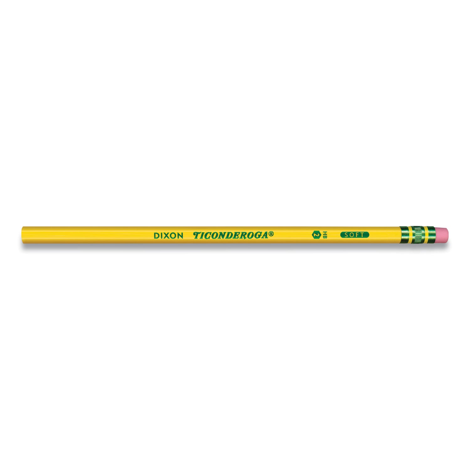 Ticonderoga® PENCILS, HB (#2), BLACK LEAD, YELLOW BARREL, 24/PACK