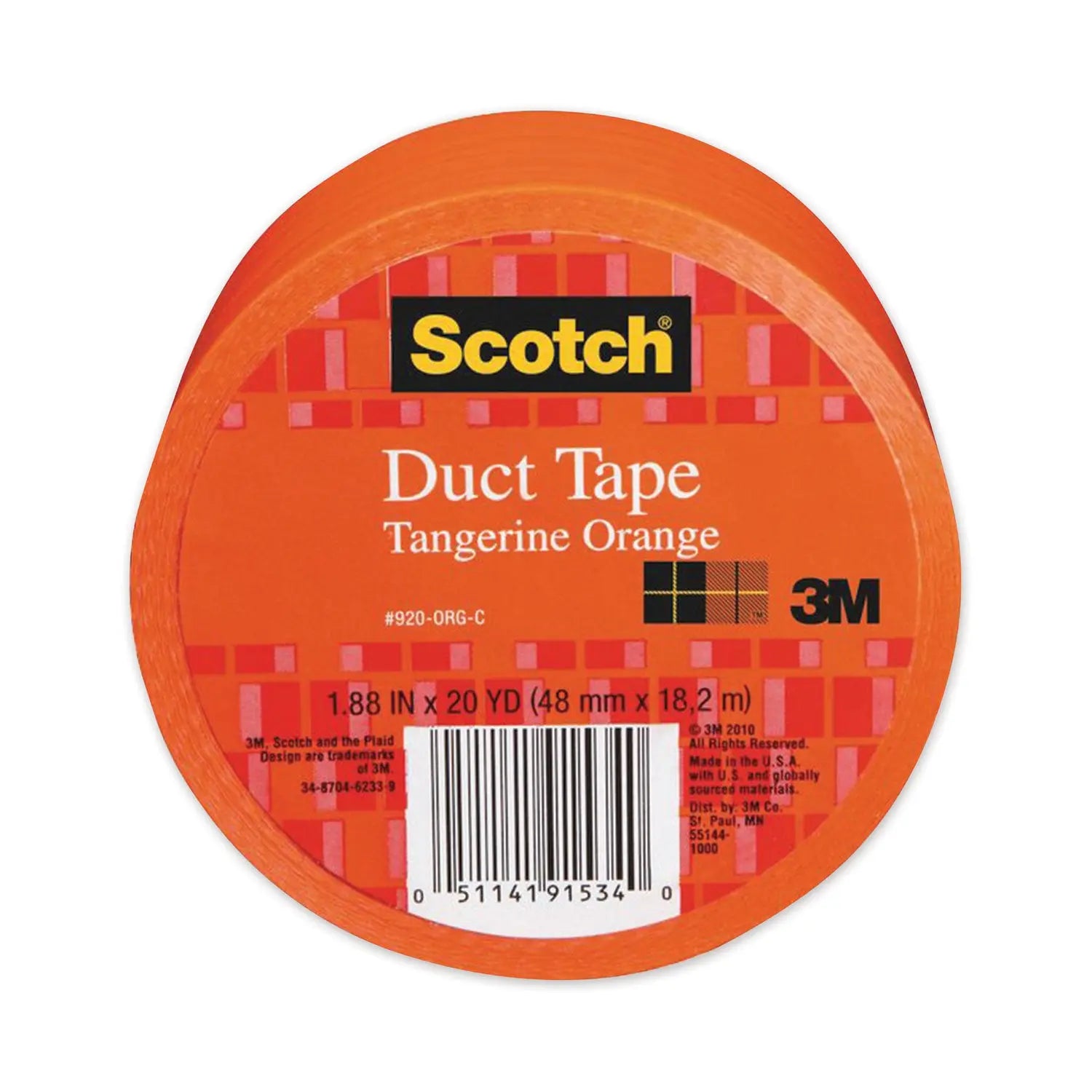 Duct Tape, 1.88" x 20 yds, Tangerine Orange Scotch® Flipcost