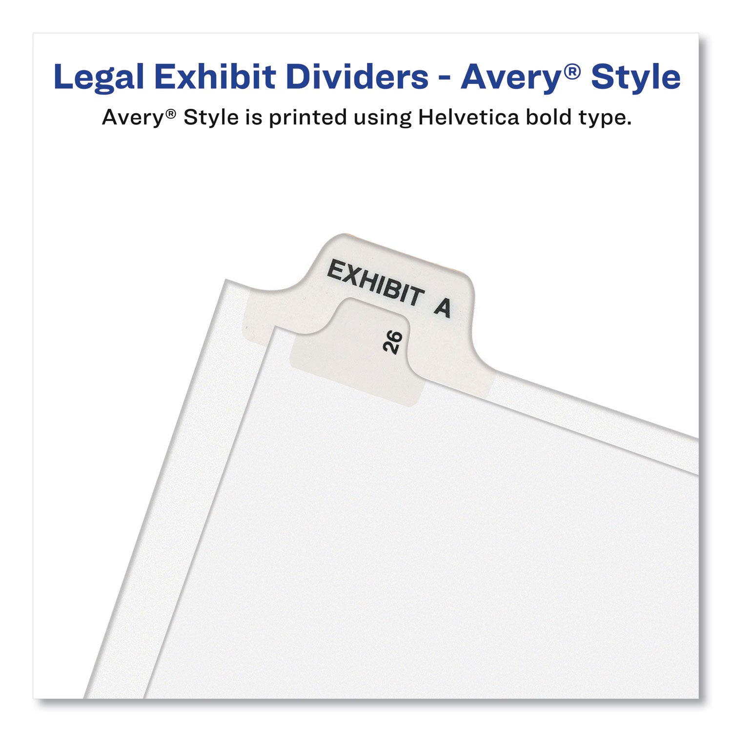 Avery® Avery-Style Preprinted Legal Bottom Tab Divider, 26-Tab, Exhibit G, 11 x 8.5, White, 25/PK