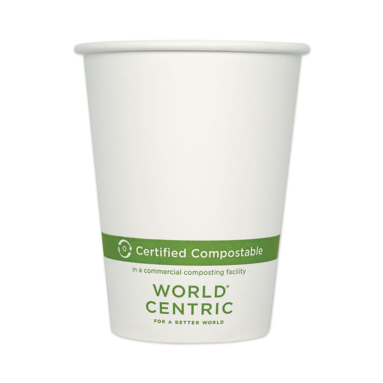 Paper Hot Cups, 12 oz, White, 1,000/Carton