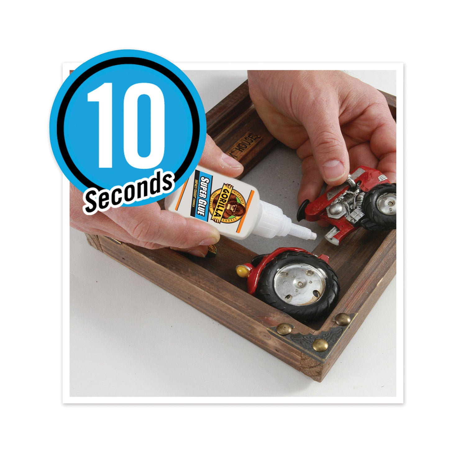 Gorilla® Super Glue, 0.53 Oz, Dries Clear, 4/carton