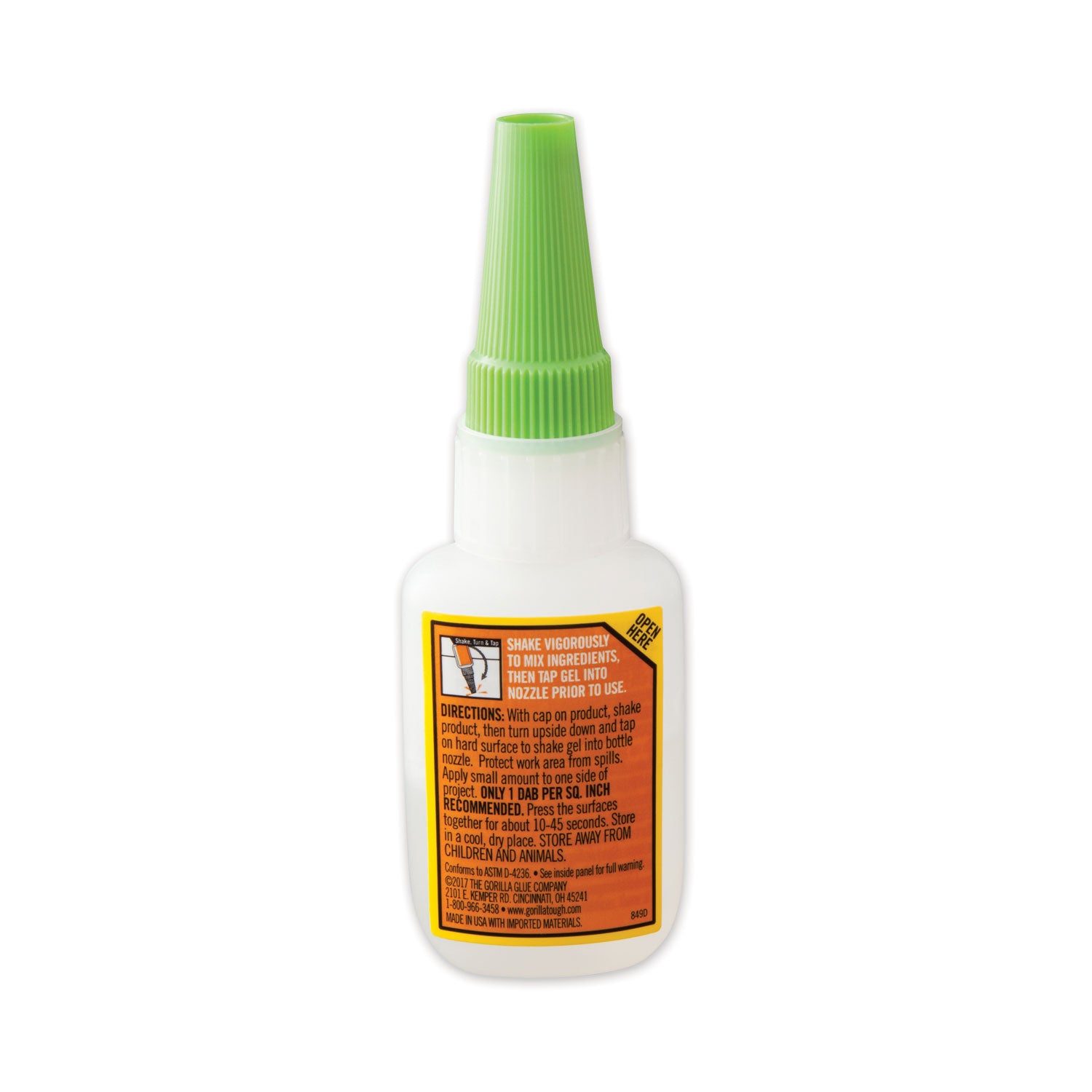 Gorilla® Super Glue Gel, 0.53 Oz, Dries Clear