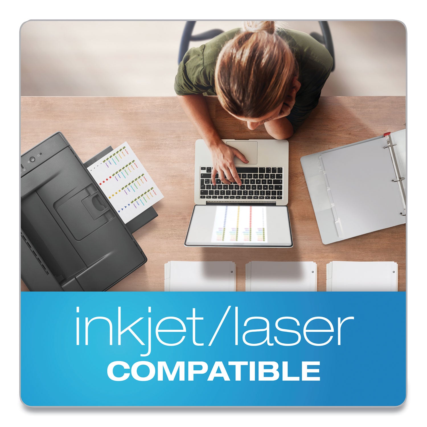 Oxford™ Custom Label Tab Dividers With Self-Adhesive Tab Labels, 5-Tab, 11 X 8.5, White, 25 Sets