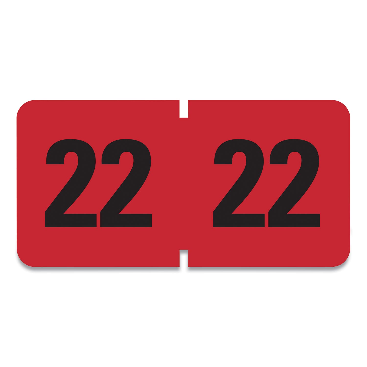 Yearly End Tab File Folder Labels, 22, 0.75 x 1.5, Red, 500 Labels/Roll