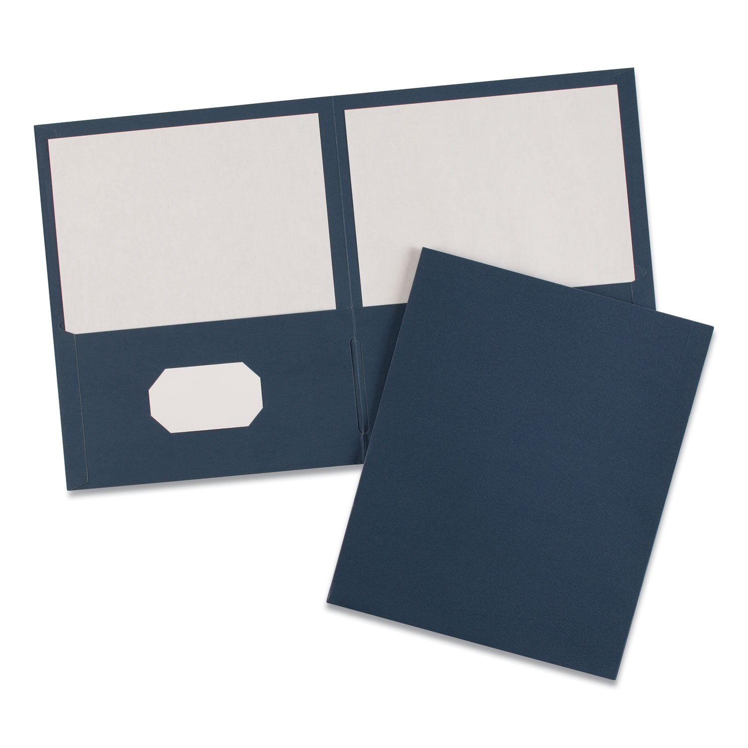 Avery® Two-Pocket Folder, 40-Sheet Capacity, 11 X 8.5, Dark Blue, 25/box
