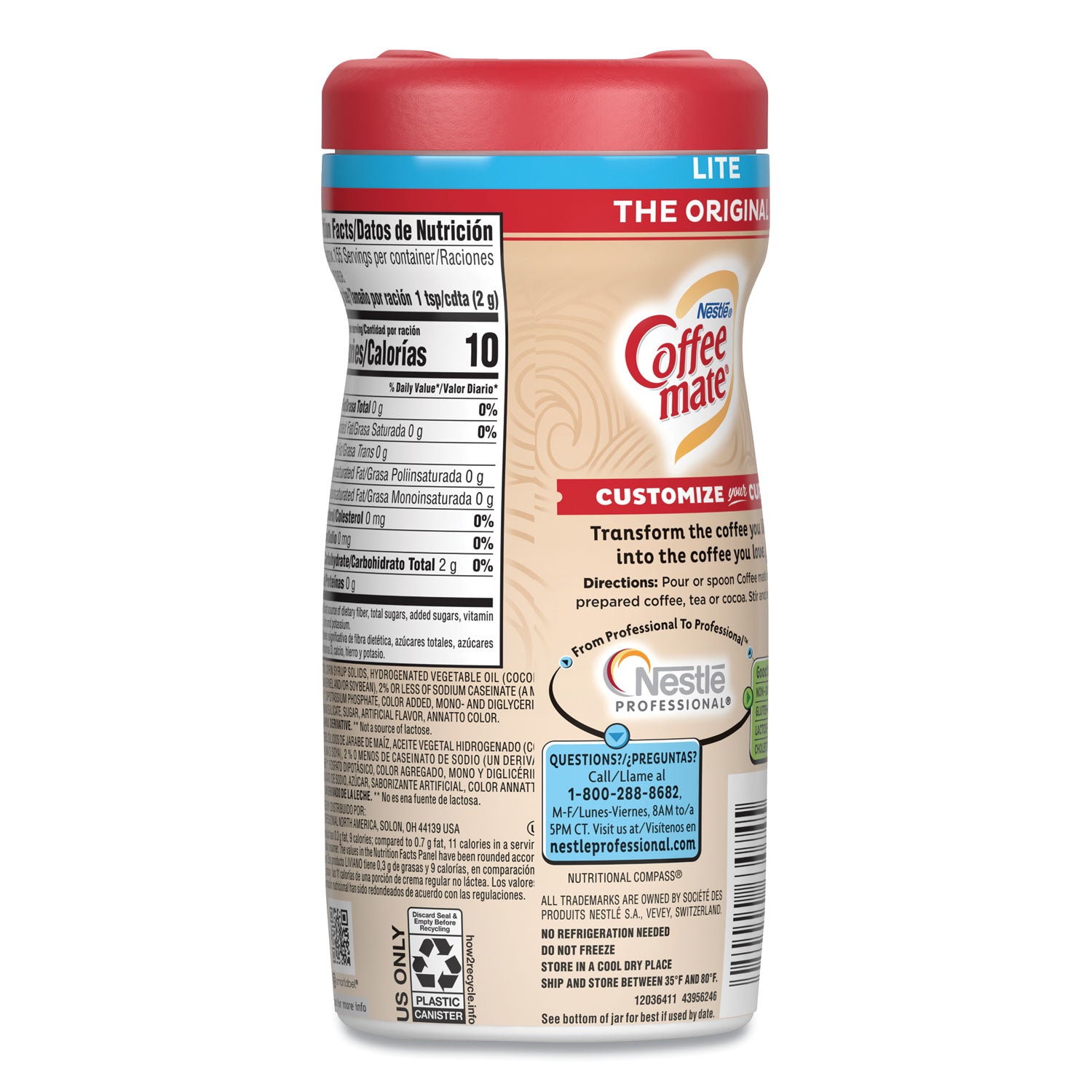 Coffee mate® Original Lite Powdered Creamer, 11 oz Canister