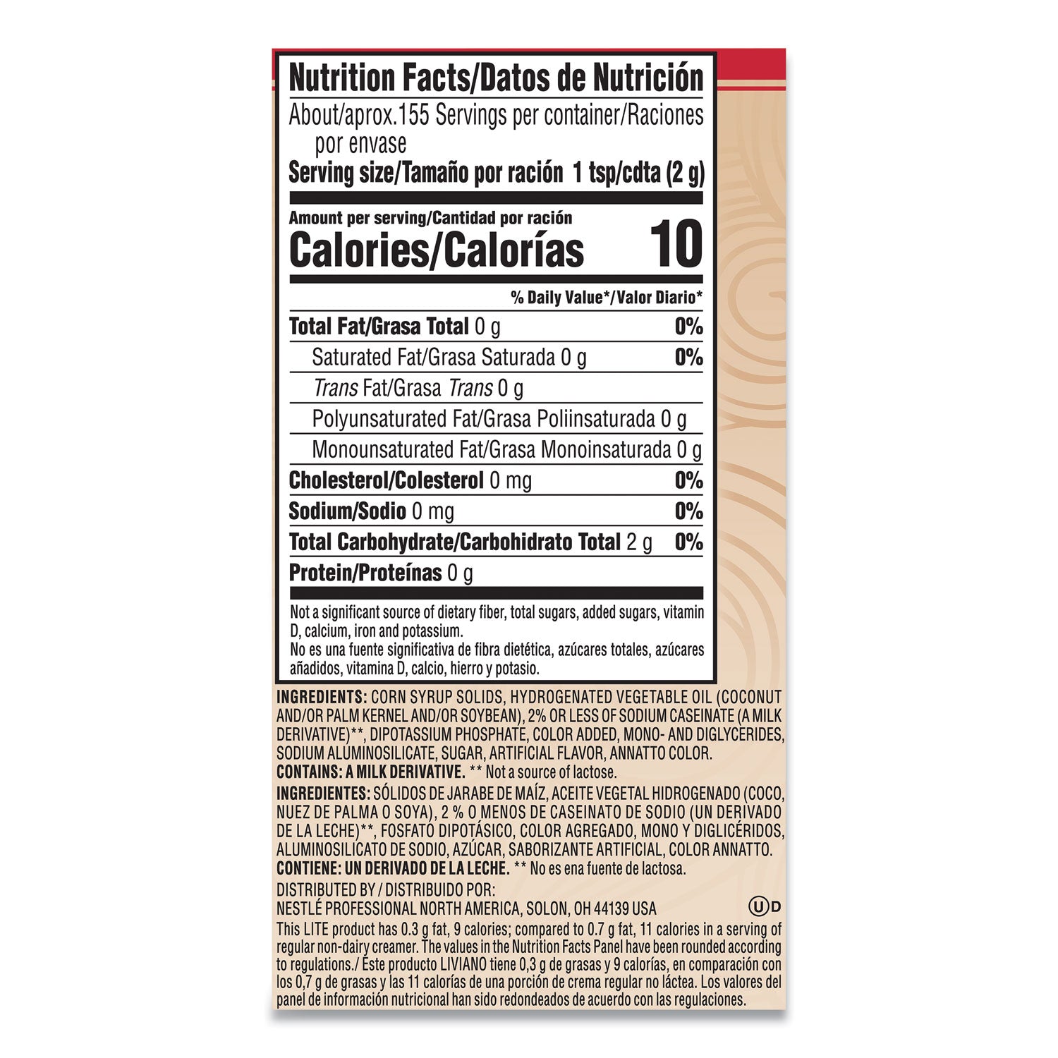 Coffee mate® Original Lite Powdered Creamer, 11 oz Canister