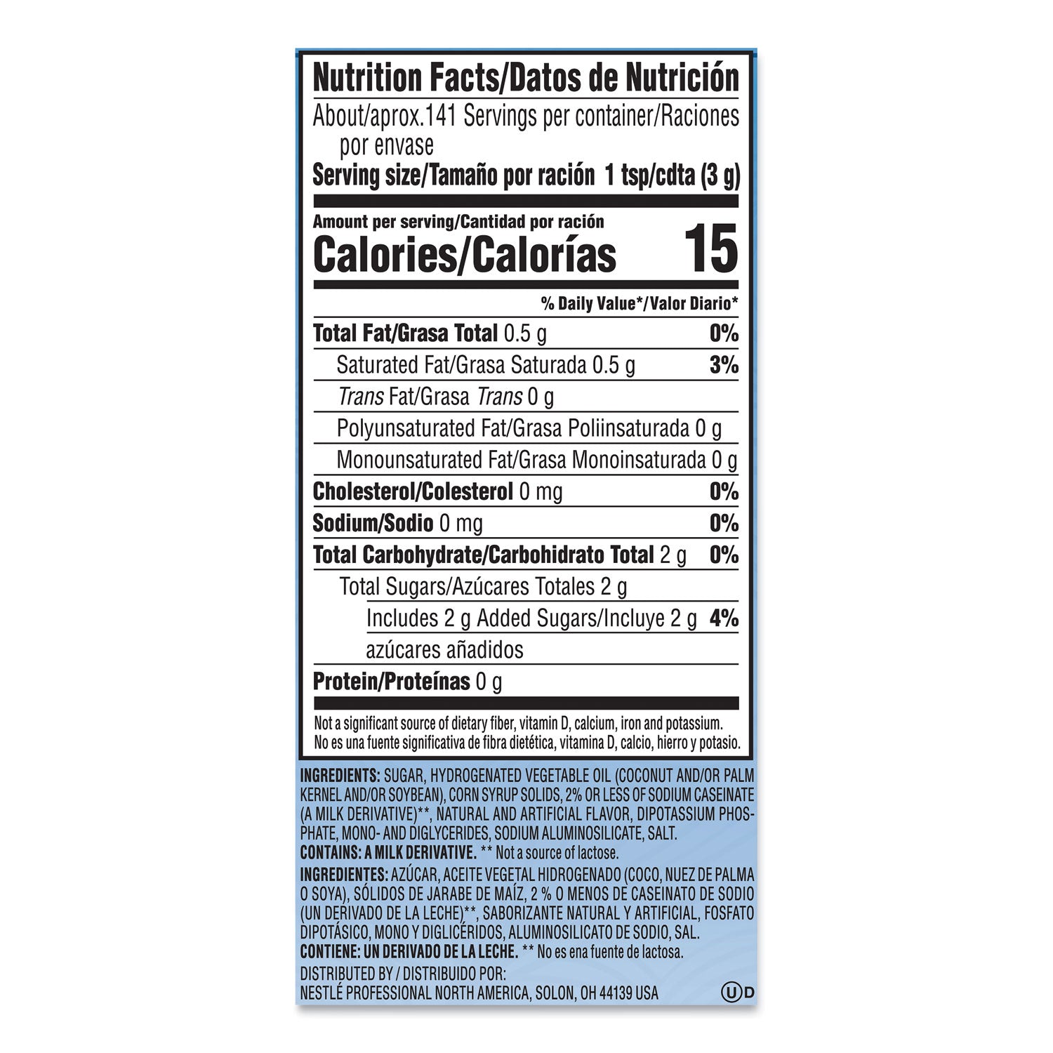 Coffee mate® Non-Dairy Powdered Creamer, French Vanilla, 15 Oz Canister, 12/carton