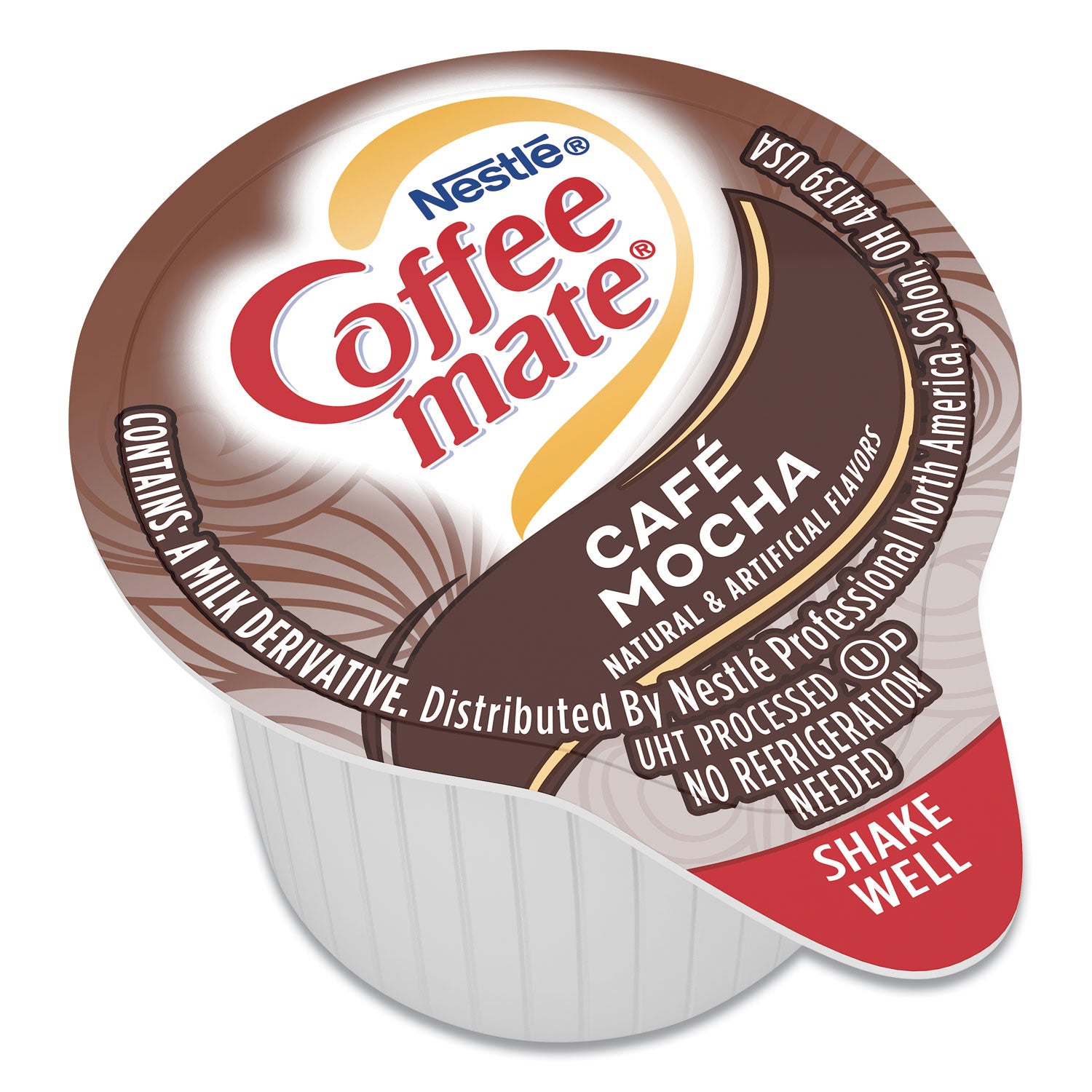 Coffee mate® Liquid Coffee Creamer, Cafe Mocha, 0.38 Oz Mini Cups, 50/box