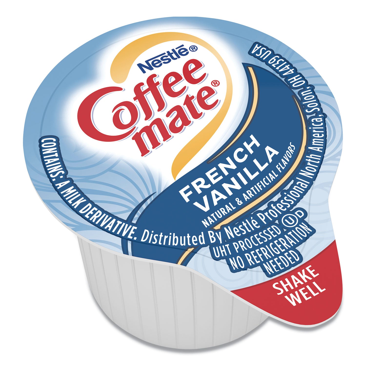 Coffee mate® Liquid Coffee Creamer, French Vanilla, 0.38 Oz Mini Cups, 180/carton
