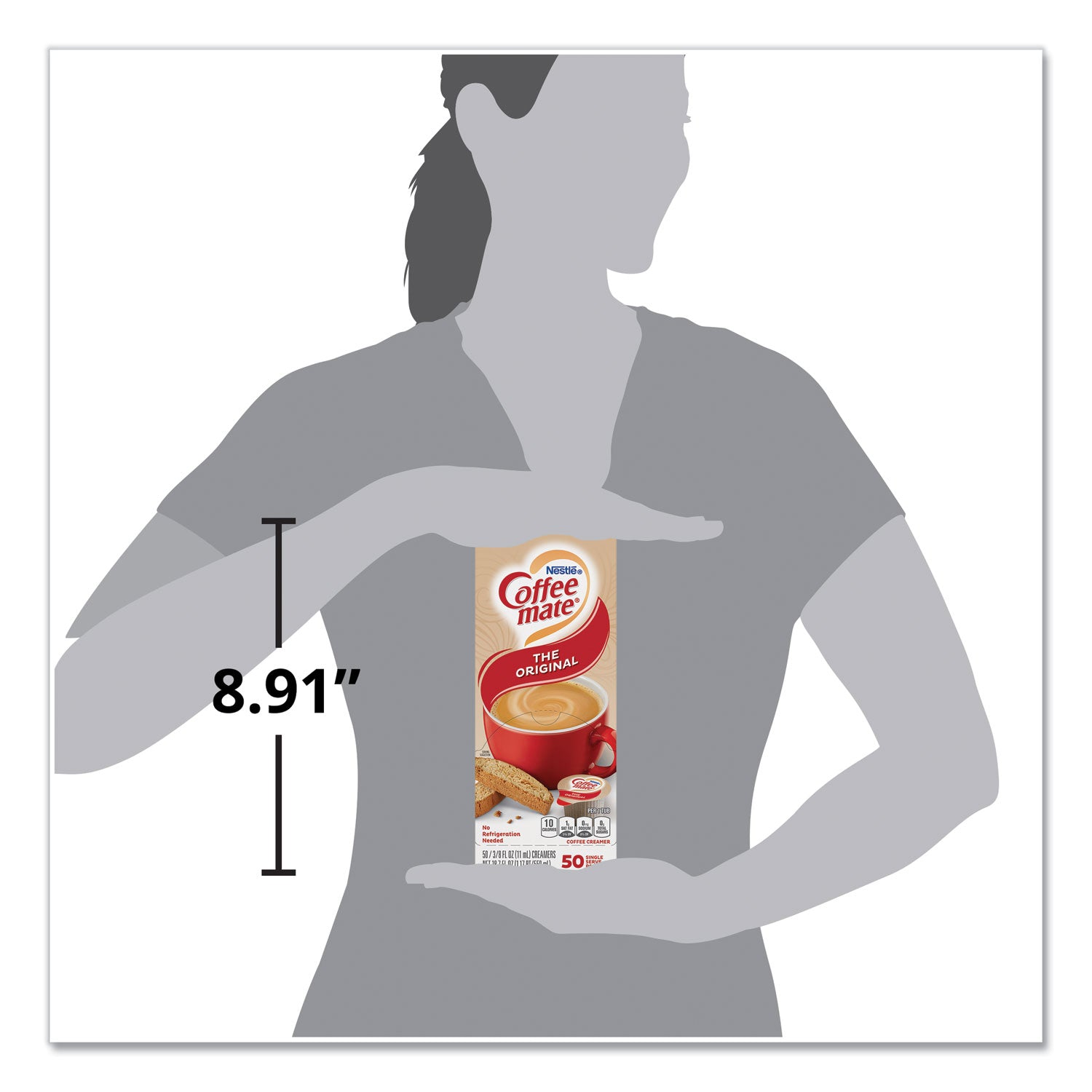 Coffee mate® Liquid Coffee Creamer, Original, 0.38 Oz Mini Cups, 50/box