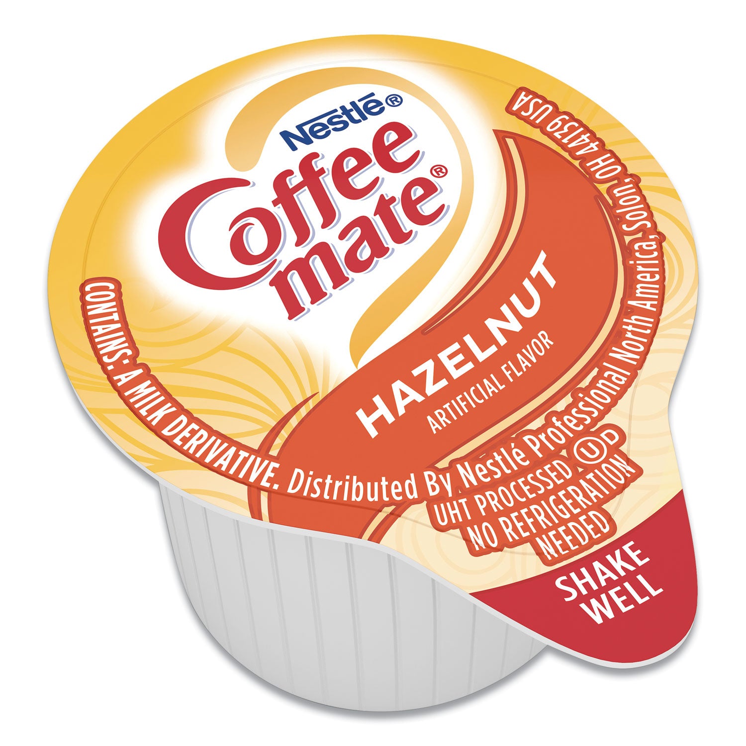 Coffee mate® Liquid Coffee Creamer, Hazelnut, 0.38 Oz Mini Cups, 50/box