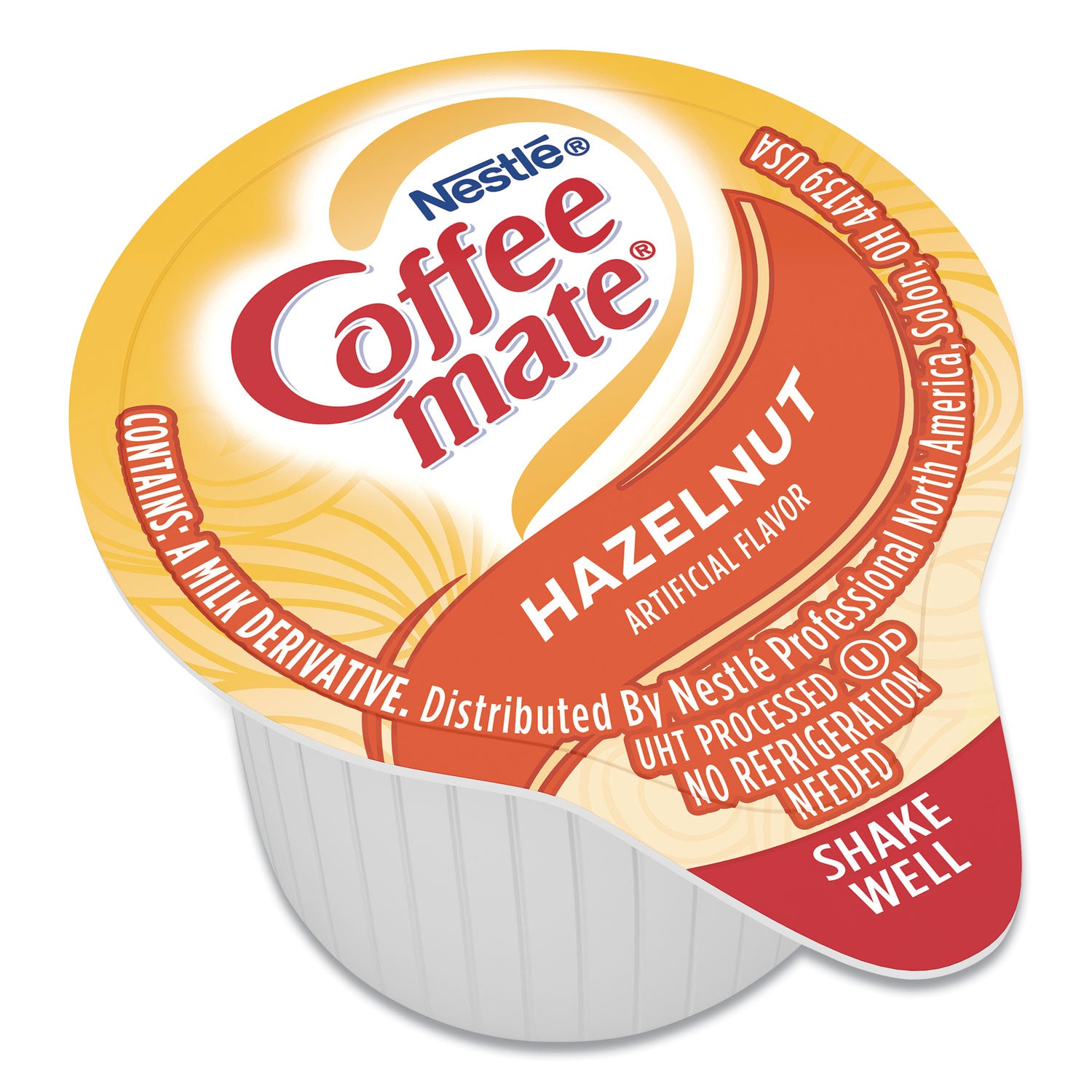 Coffee mate® Liquid Coffee Creamer, Hazelnut, 0.38 oz Mini Cups, 50/Box, 4 Boxes/Carton