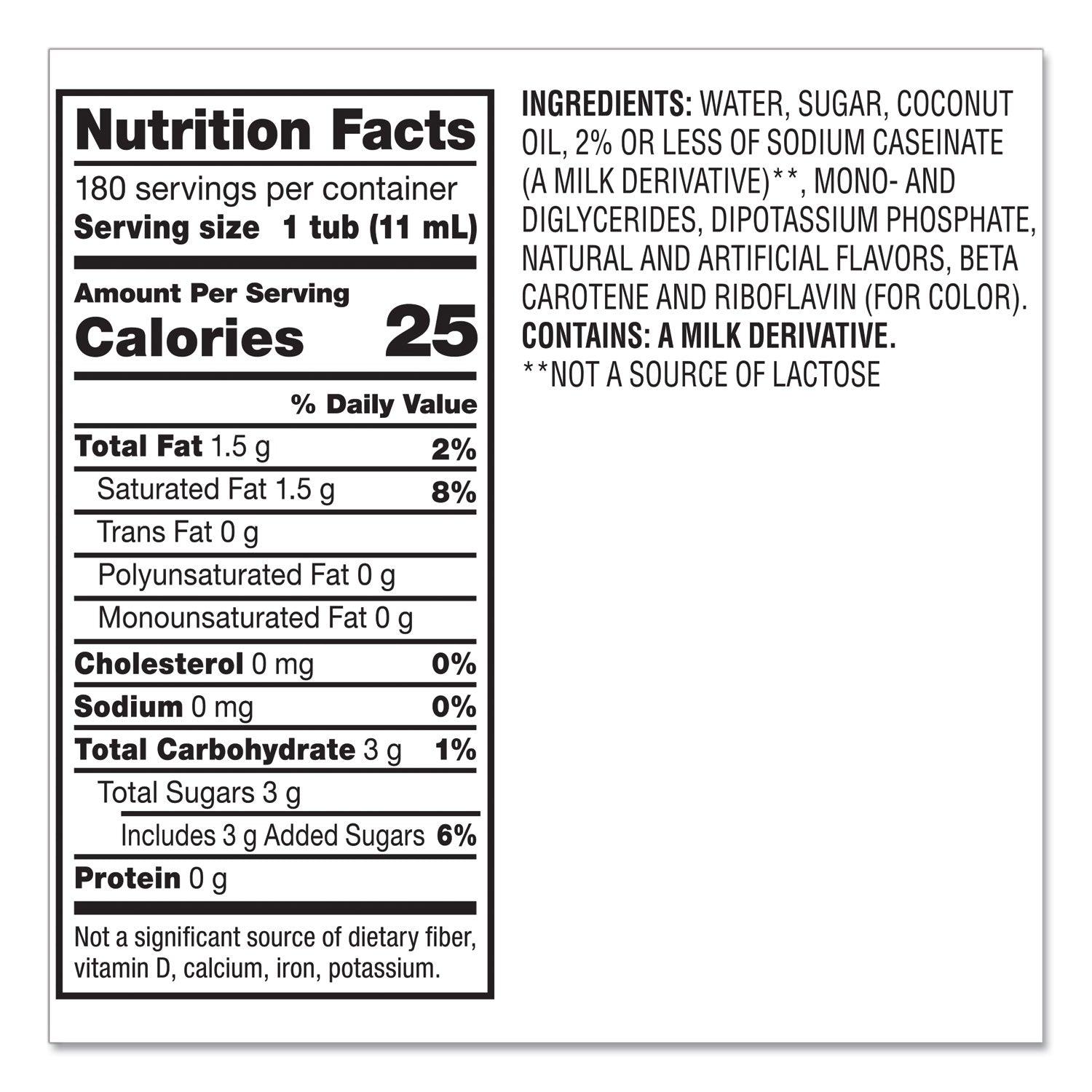 Coffee mate® Liquid Coffee Creamer, French Vanilla, 0.38 Oz Mini Cups, 180/carton