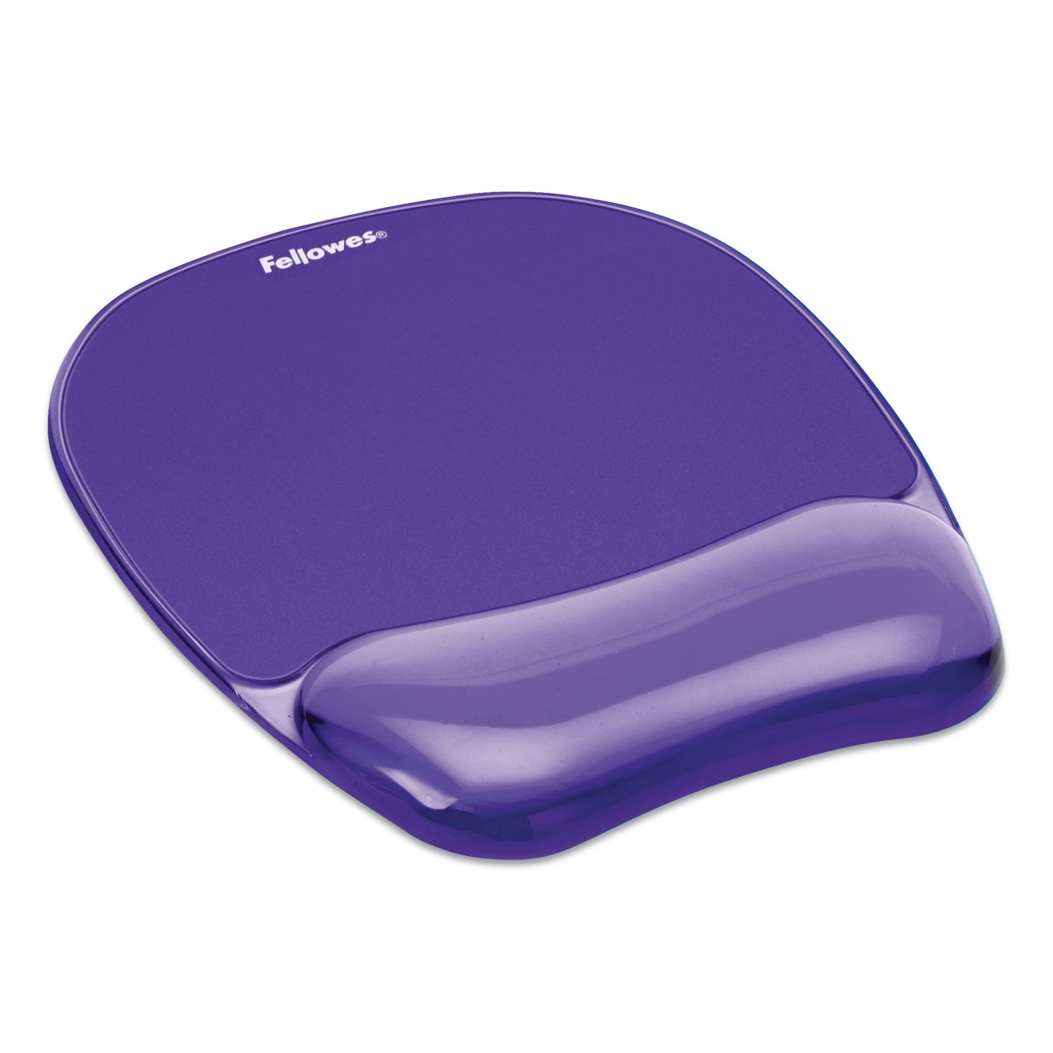 Fellowes® Gel Crystals Mouse Pad with Wrist Rest, 7.87 x 9.18, Purple