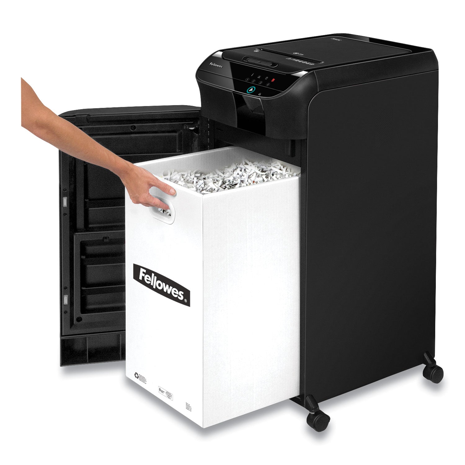 Fellowes® Automax 550c Auto Feed Cross-Cut Shredder, 550 Auto/14 Manual Sheet Capacity