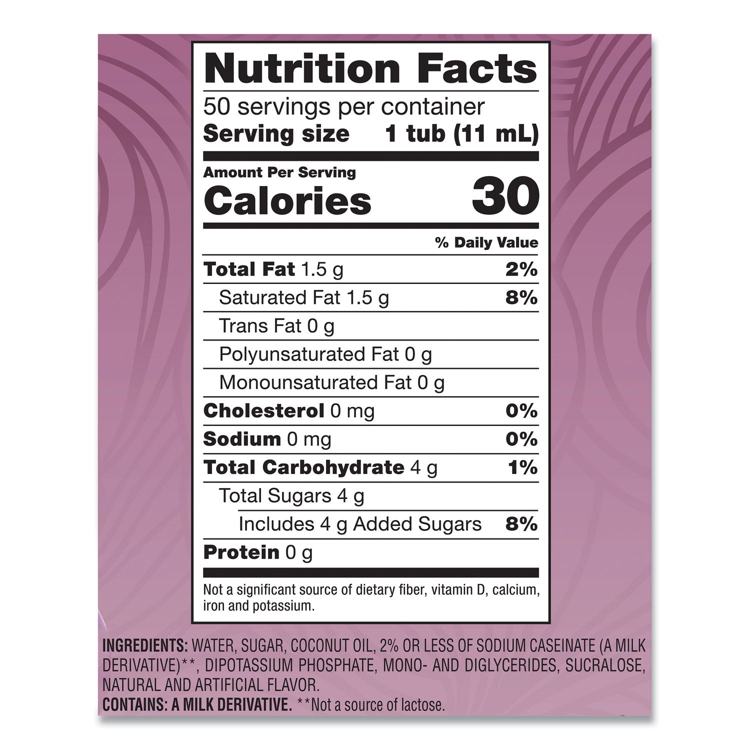 Coffee mate® Liquid Coffee Creamer, Italian Sweet Cream, 0.38 oz Mini Cups, 50/Box