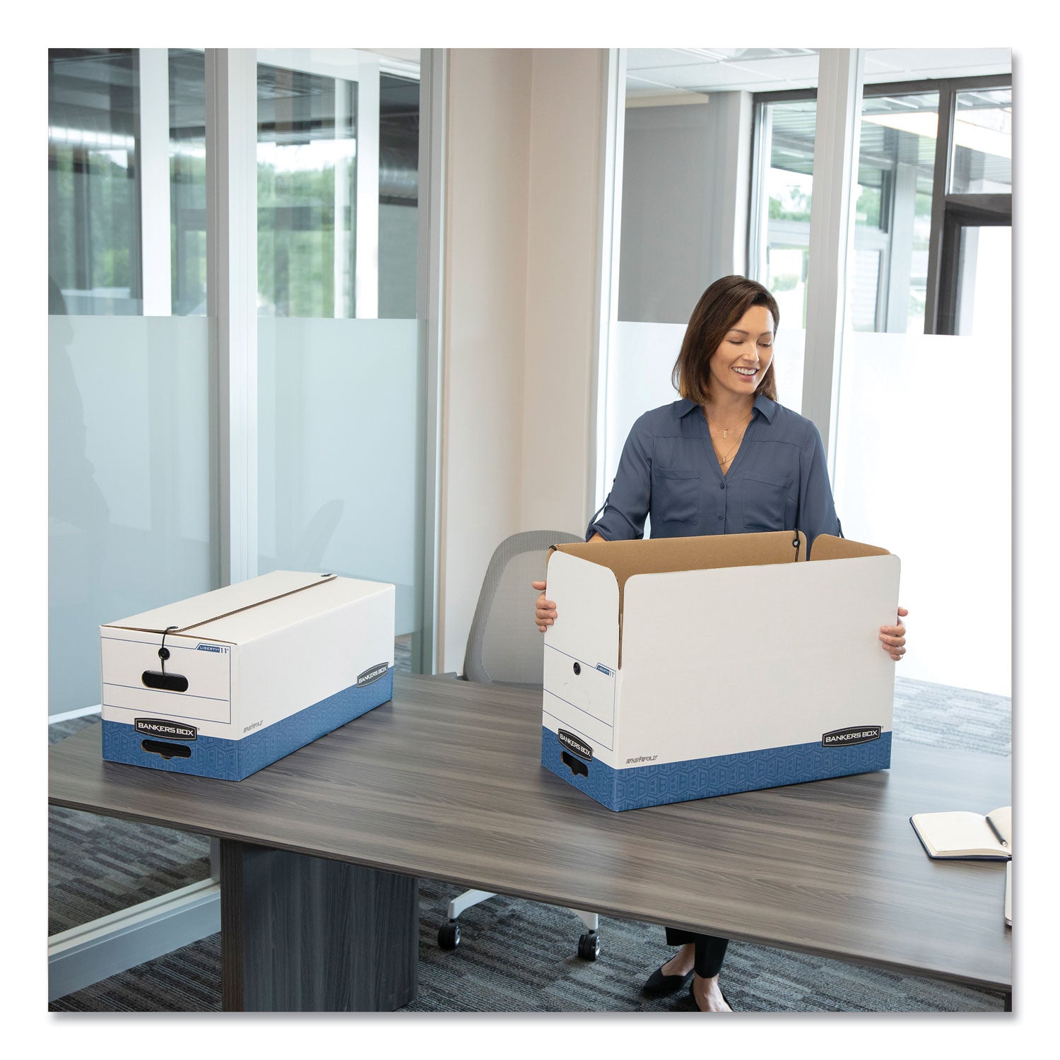 Bankers Box® Stor/file Medium-Duty Strength Storage Boxes, Letter Files, 12" X 24.13" X 10.25", White, 20/carton