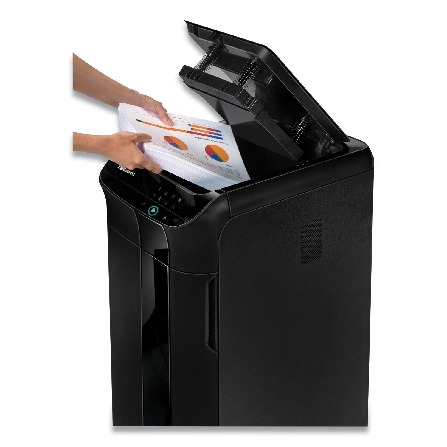 Fellowes® Automax 350c Auto Feed Cross-Cut Shredder, 350 Auto/12 Manual Sheet Capacity
