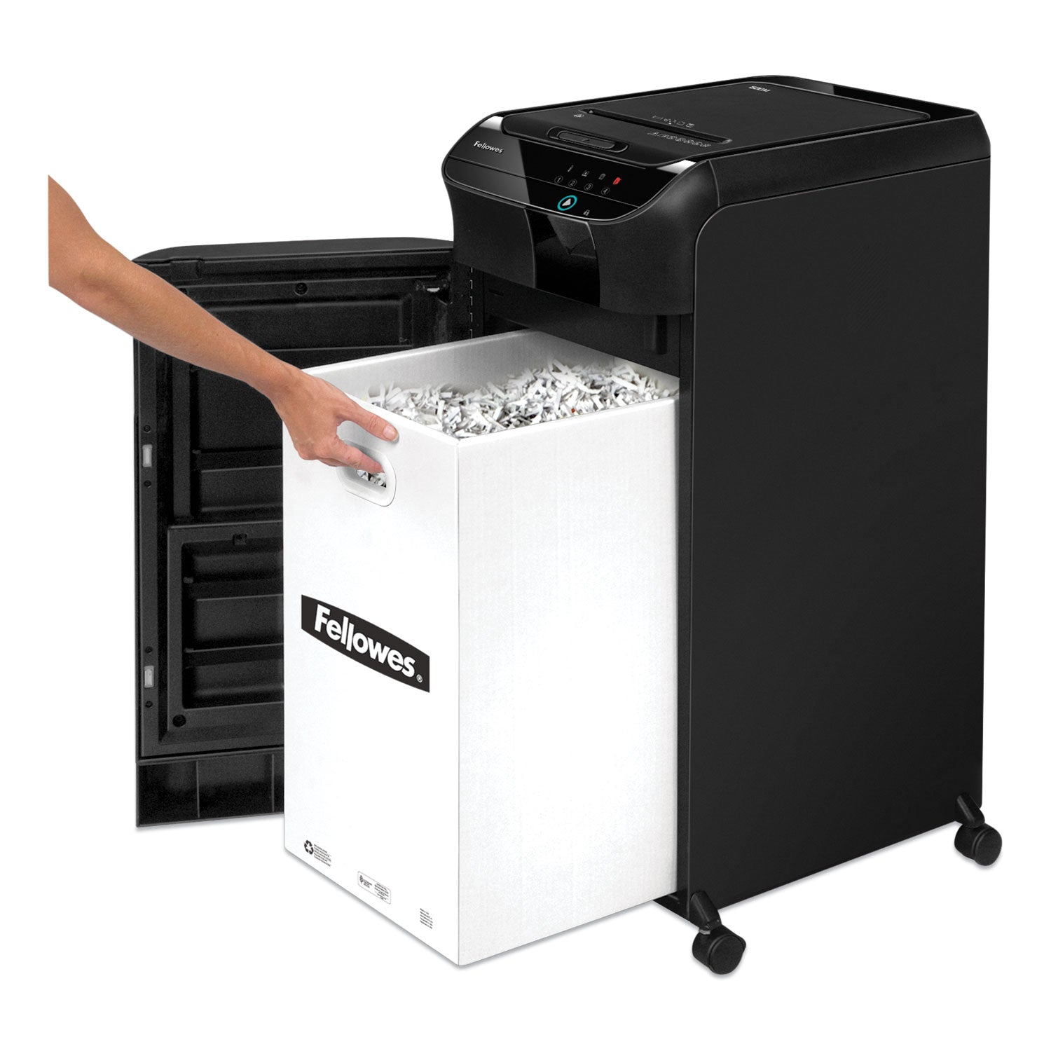 Fellowes® Automax 600m Auto Feed Micro-Cut Shredder, 600 Auto/14 Manual Sheet Capacity