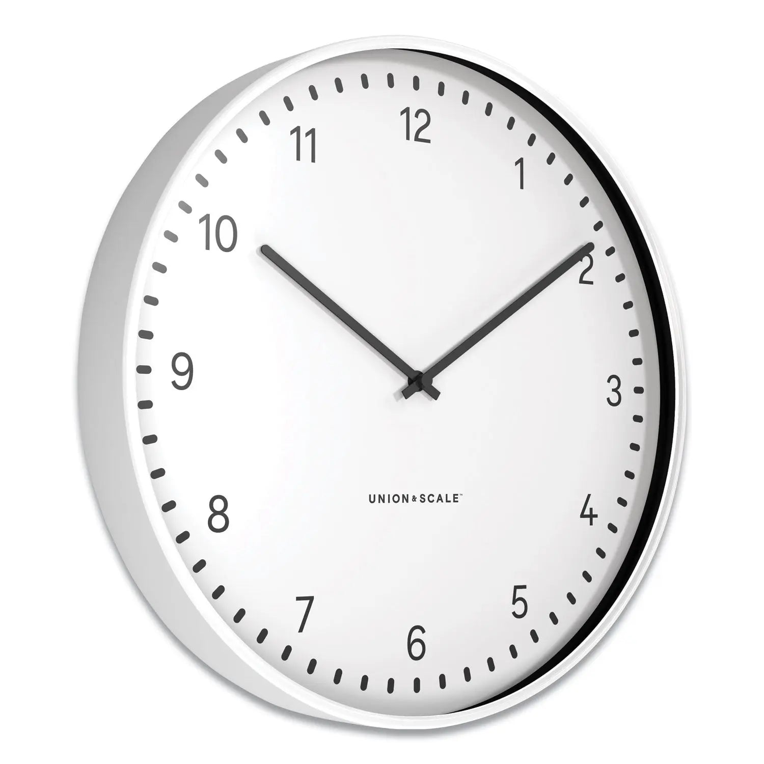 Essentials Contemporary Round Wall Clock, 15" Overall Diameter, White Case, 1 AA (sold separately) Union & Scale™ Flipcost