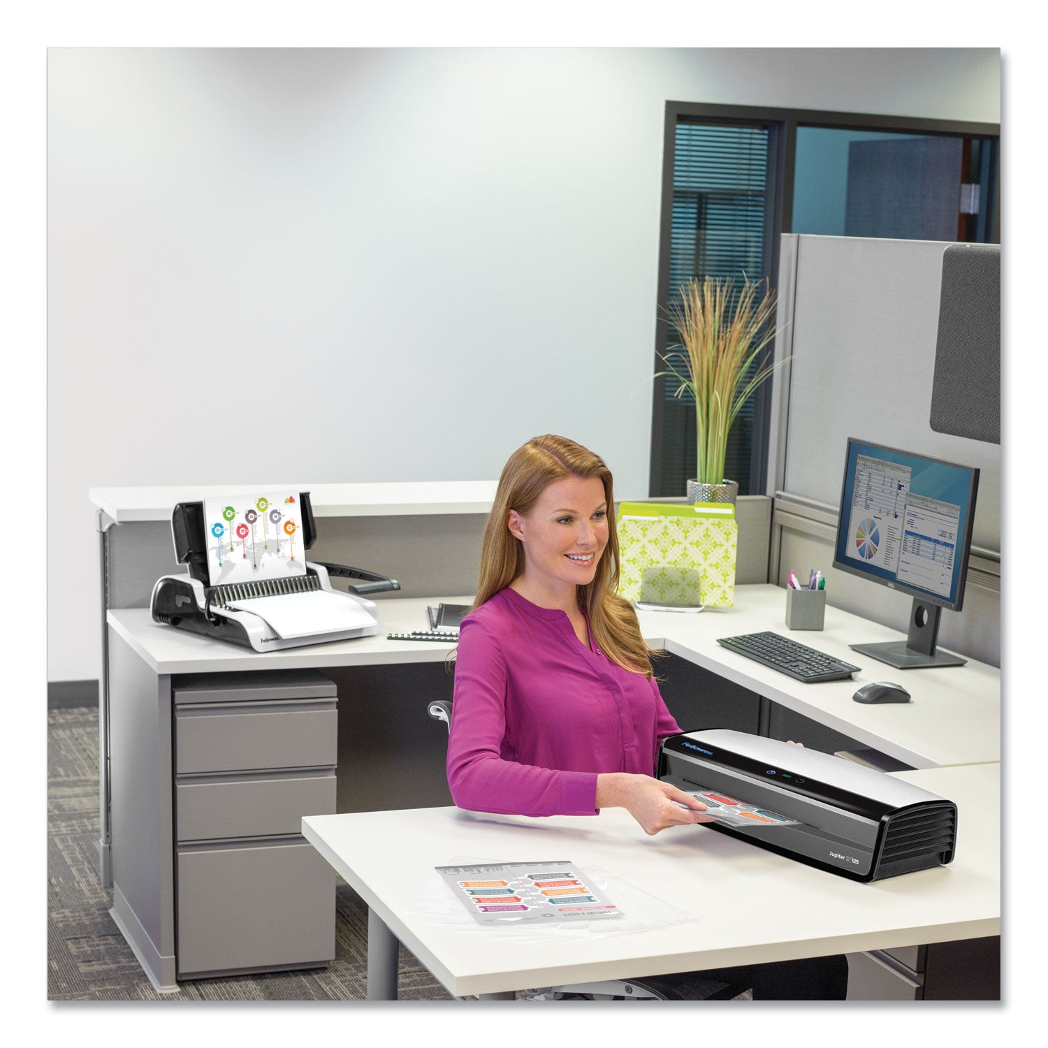 Fellowes® Jupiter 2 125 Laminator, 6 Rollers, 12" Max Document Width, 10 mil Max Document Thickness