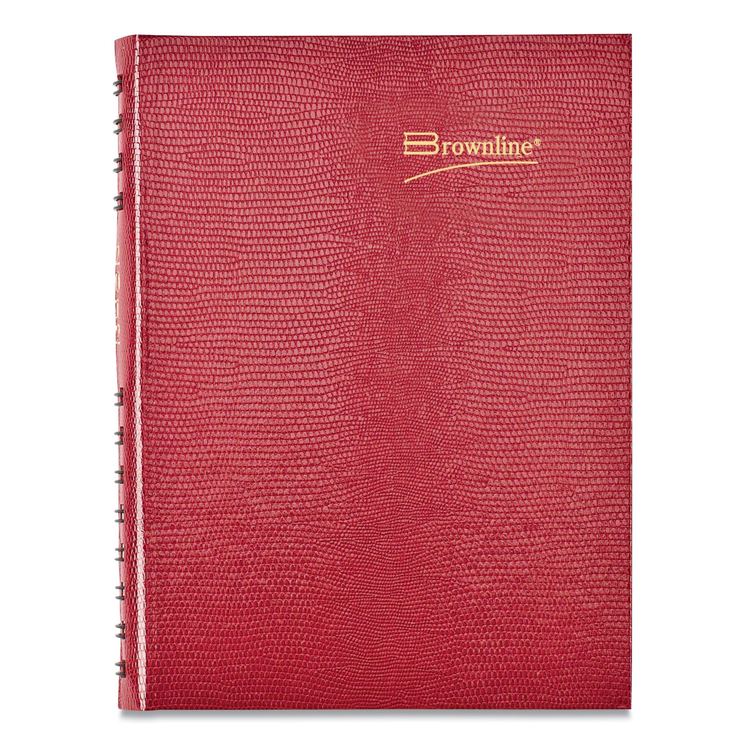 Brownline® CoilPro Ruled Daily Planner, 8.25 x 5.75, Red Cover, 12-Month (Jan to Dec): 2025