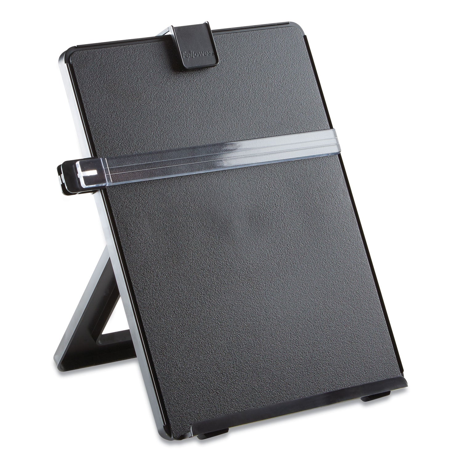 Fellowes® Non-Magnetic Letter-Size Desktop Copyholder, 125 Sheet Capacity, Plastic, Black