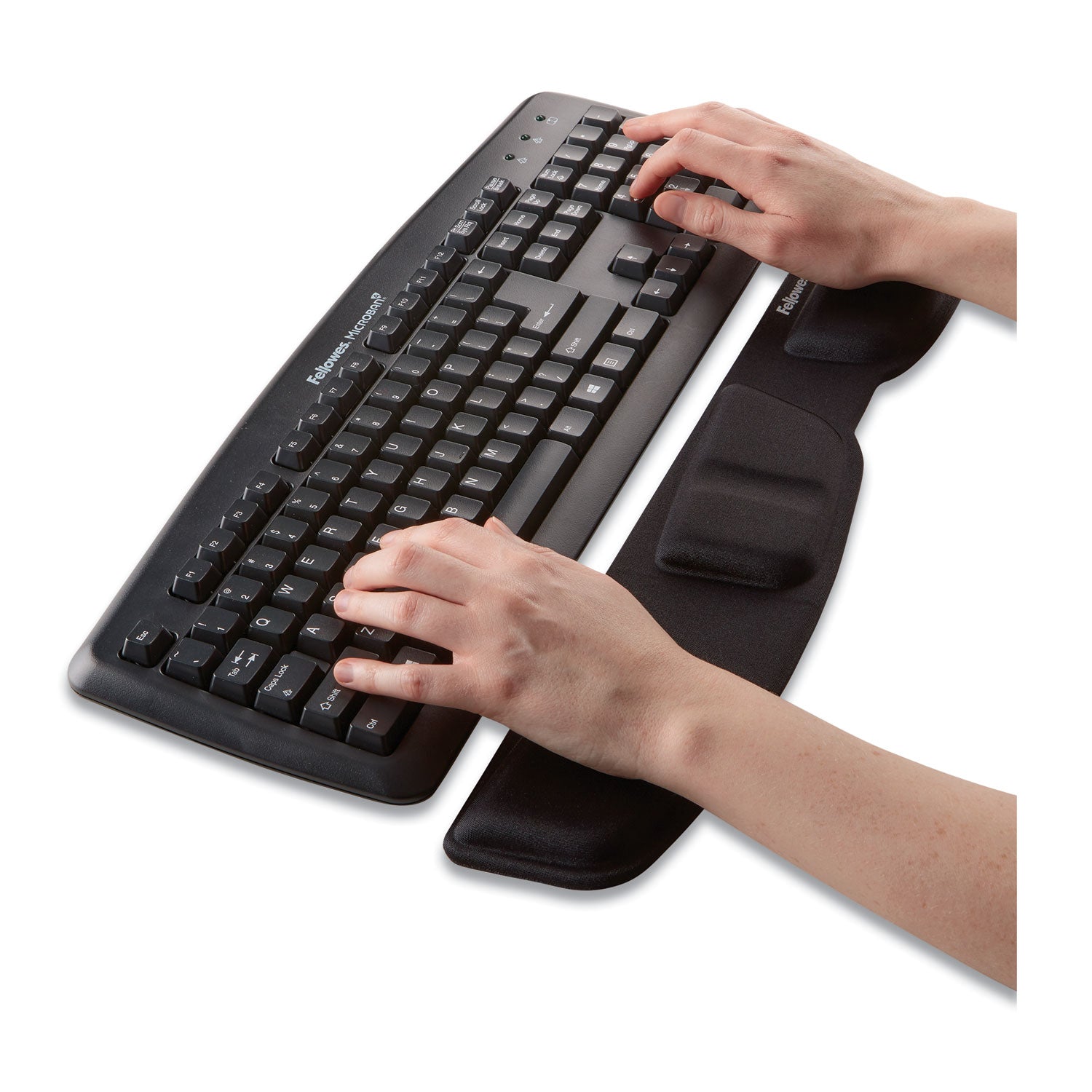 Fellowes® Gel Keyboard Palm Support, 18.25 x 3.37, Black