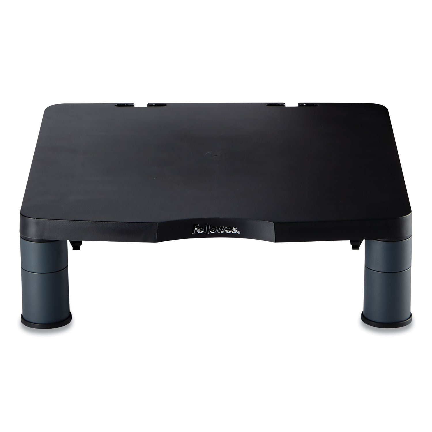 Fellowes® Standard Monitor Riser, 13.38" X 13.63" X 2" To 4", Graphite, Supports 60 Lbs