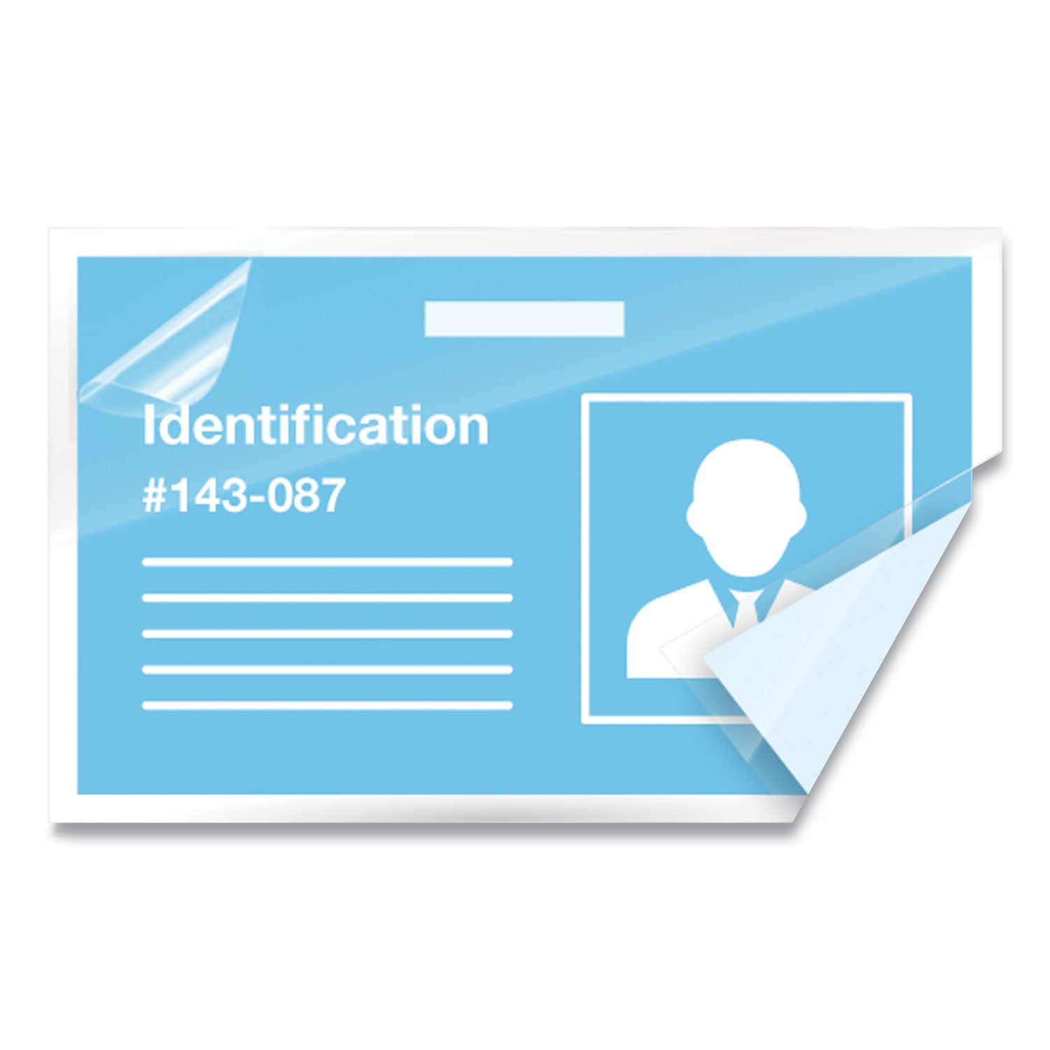 Fellowes® Self-Adhesive Laminating Pouches, 5 Mil, 3.88" X 2.38", Gloss Clear, 5/pack