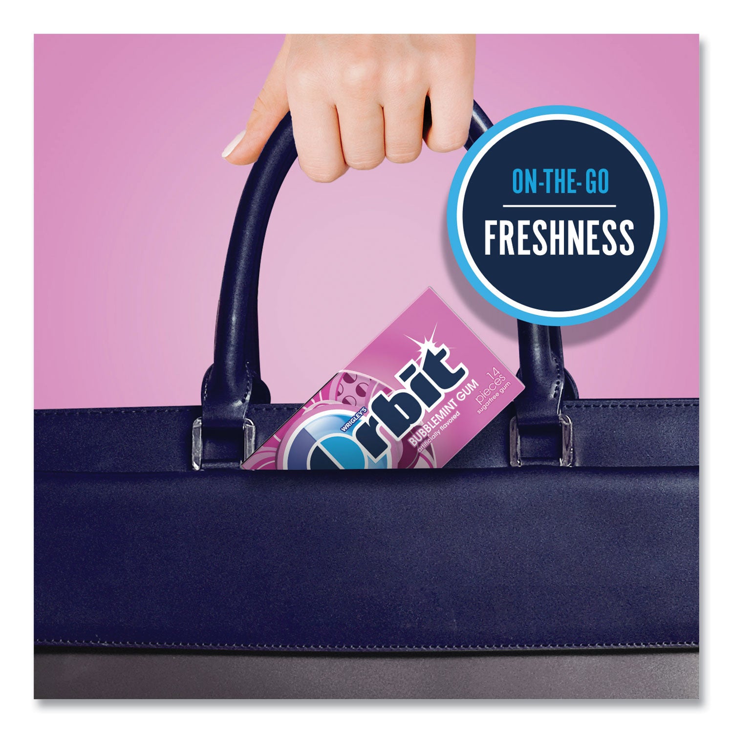 Orbit® Sugar-Free Chewing Gum, Bubblemint, 12/box