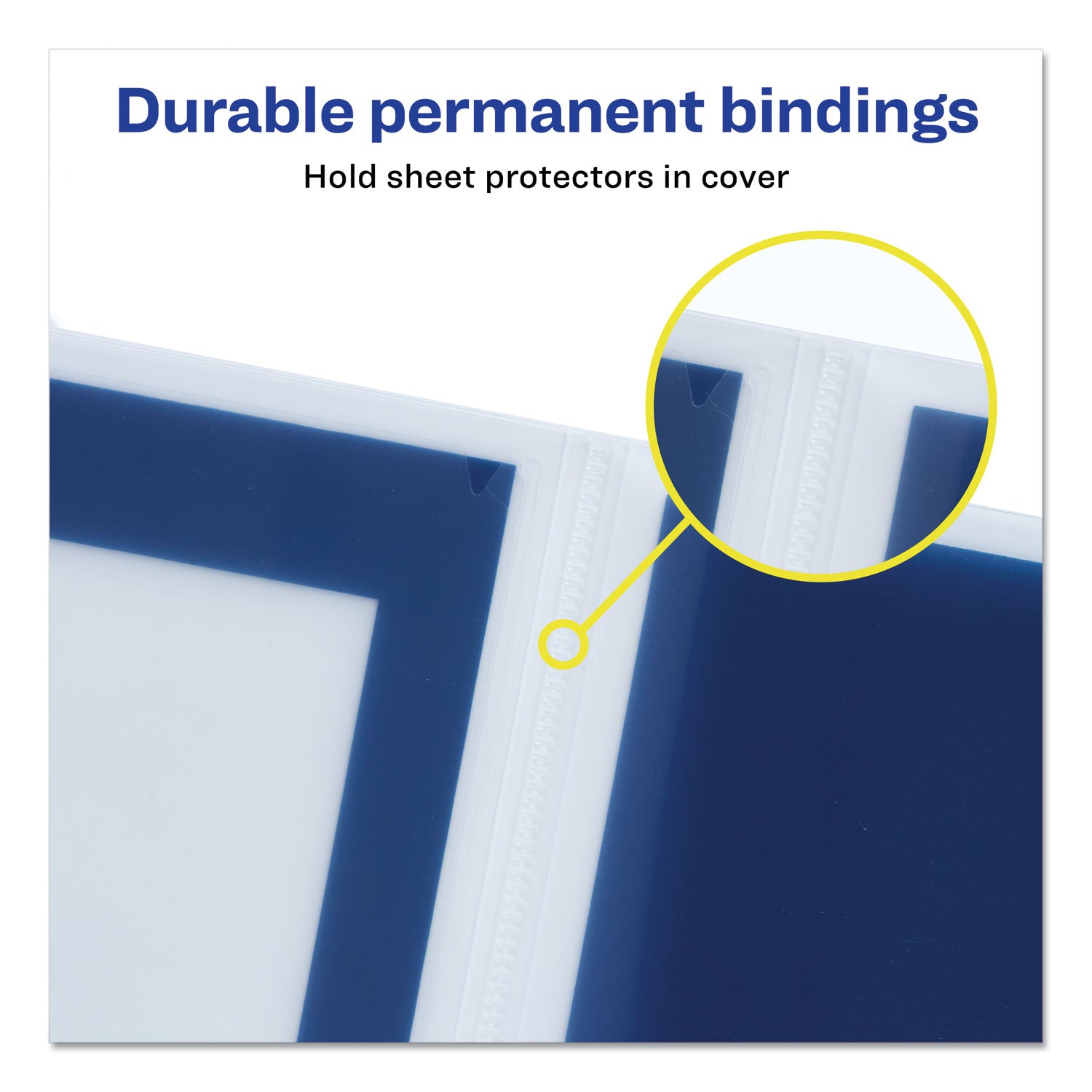 Avery® Flexi-View Six-Pocket Polypropylene Organizer, 150-Sheet Capacity, 11 X 8.5, Translucent/navy