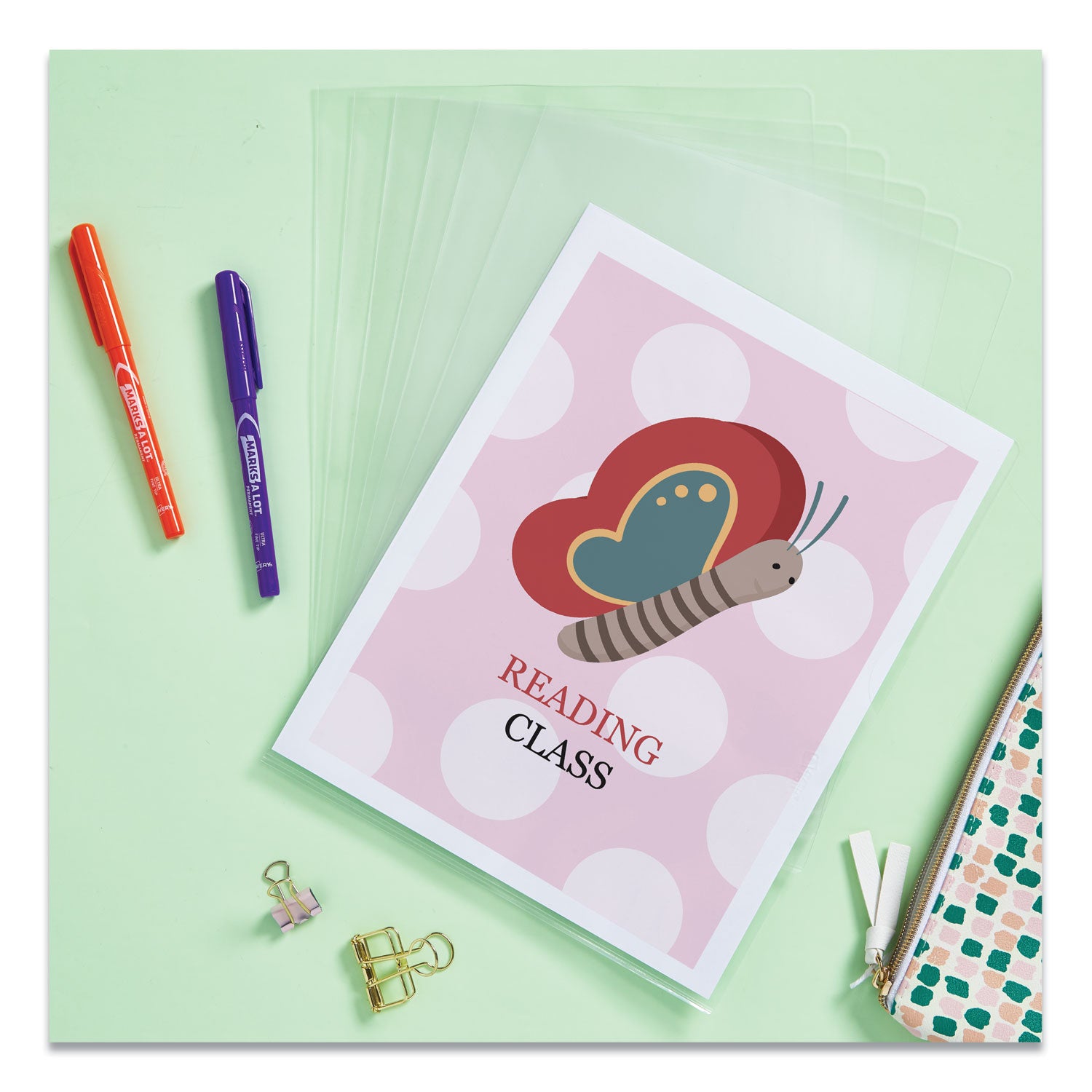 Avery® Clear Plastic Sleeves, Letter Size, Clear, 12/pack