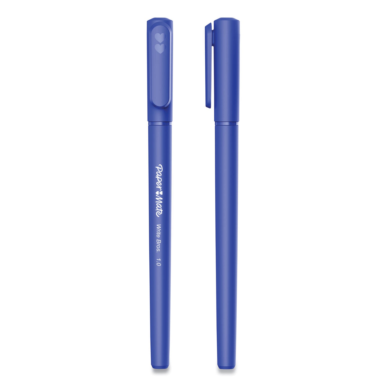 Paper Mate® Write Bros. Ballpoint Pen, Stick, Medium 1 Mm, Blue Ink, Blue Barrel, Dozen