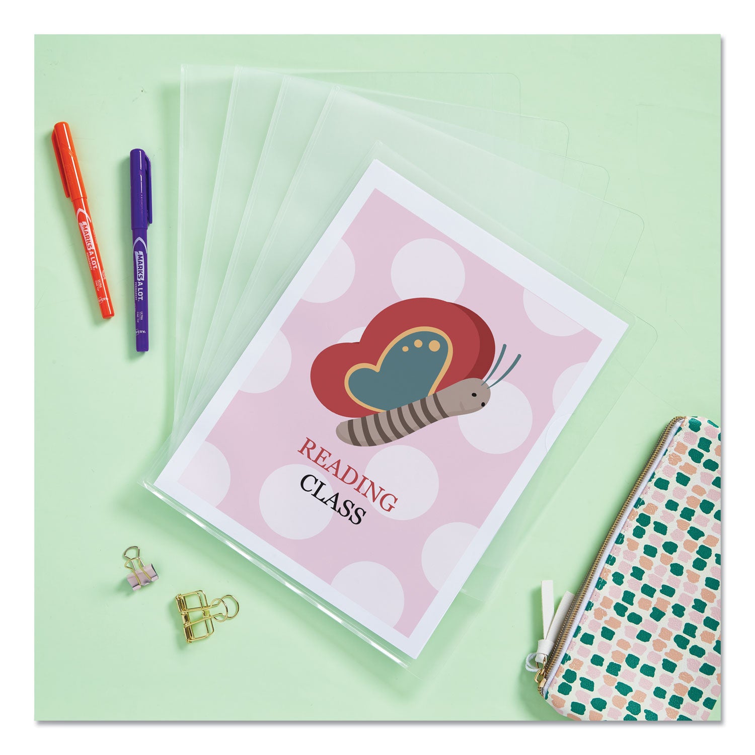 Avery® Heavy-Duty Plastic Sleeves, Letter Size, Clear, 12/pack