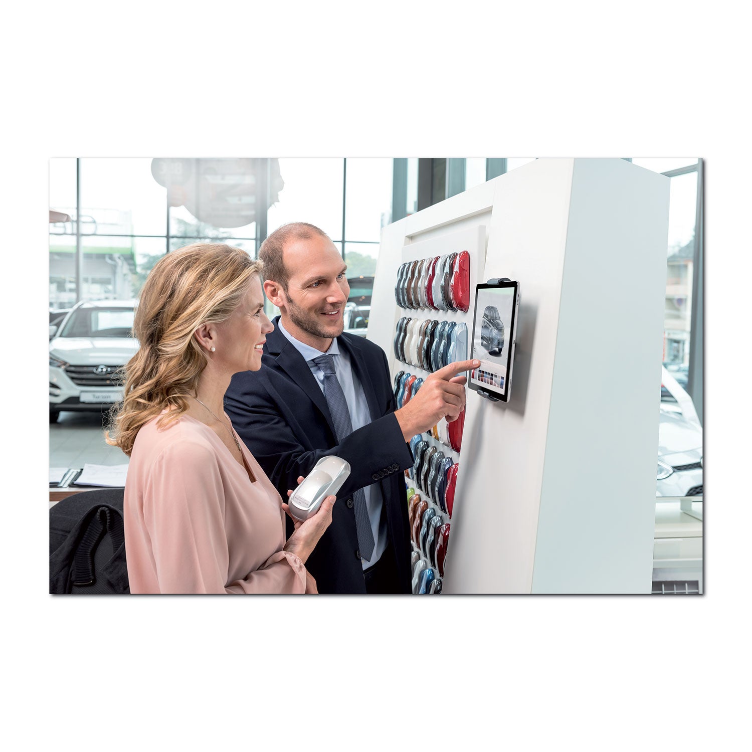 Durable® Wall-Mounted Tablet Holder, Silver/charcoal Gray