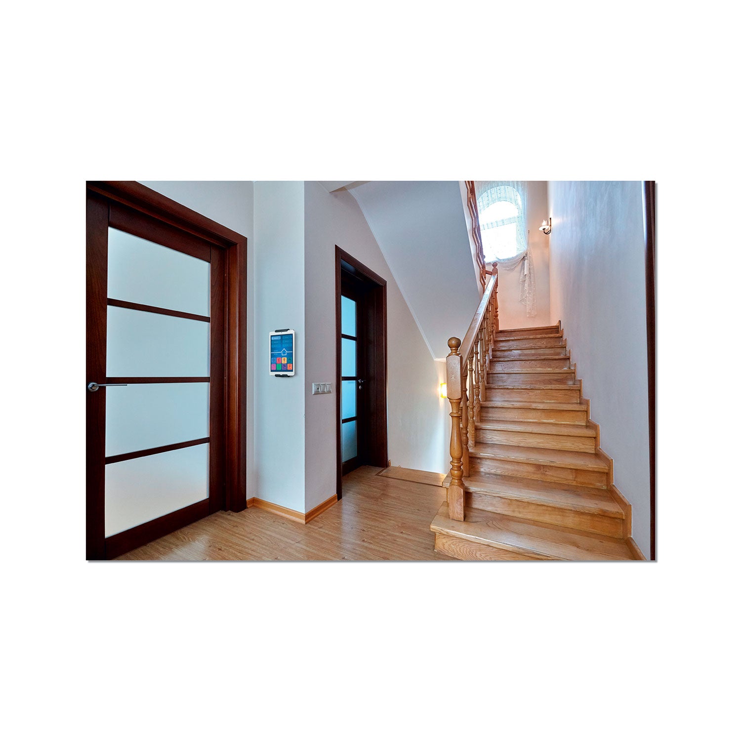 Durable® Wall-Mounted Tablet Holder, Silver/charcoal Gray