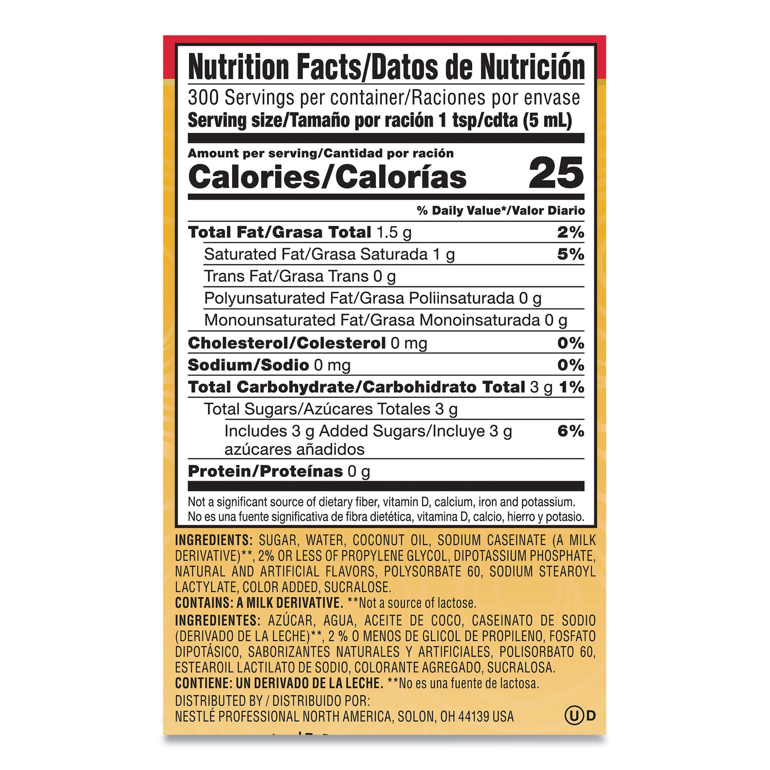 Coffee mate® Liquid Coffee Creamer, Hazelnut, 1.5 L Pump Bottle, 2/Carton