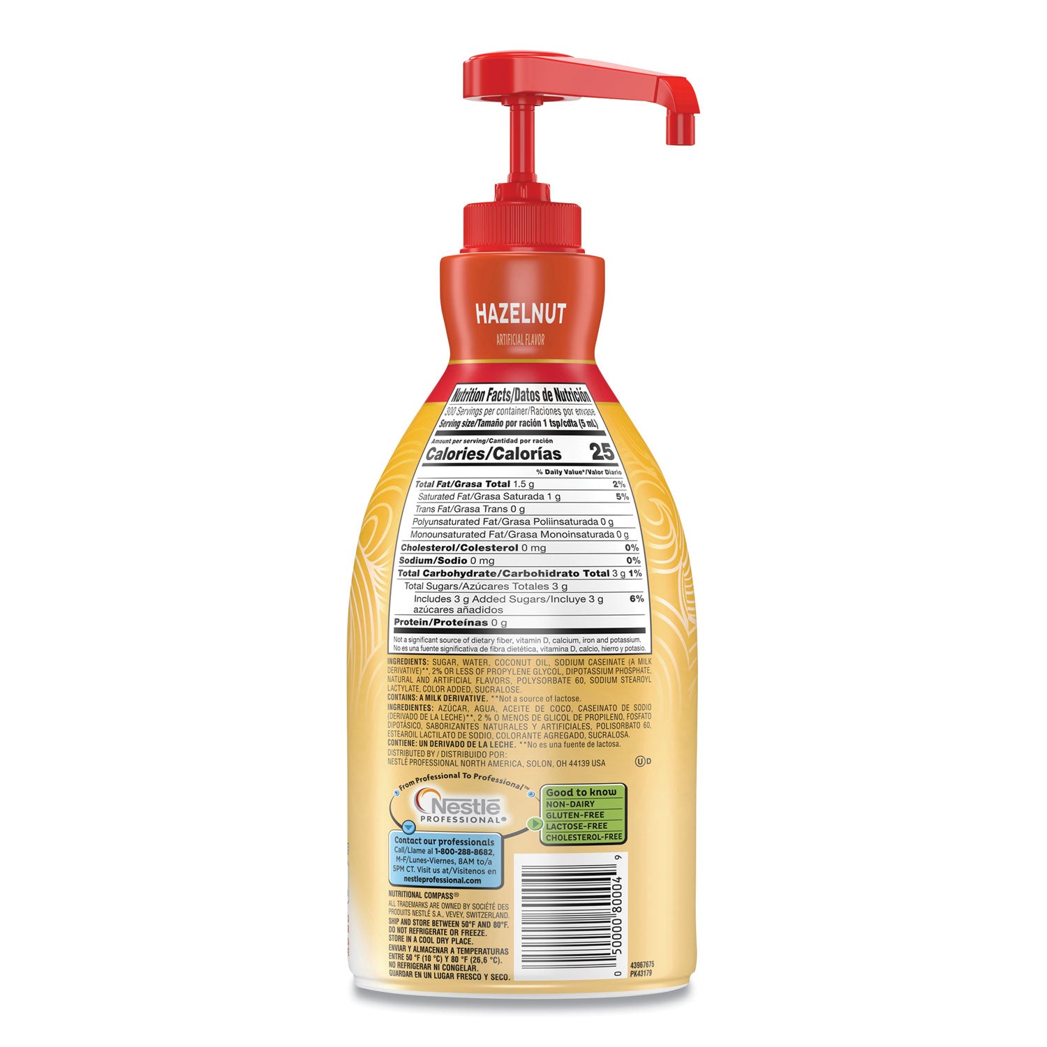 Coffee mate® Liquid Coffee Creamer, Hazelnut, 1.5 L Pump Bottle