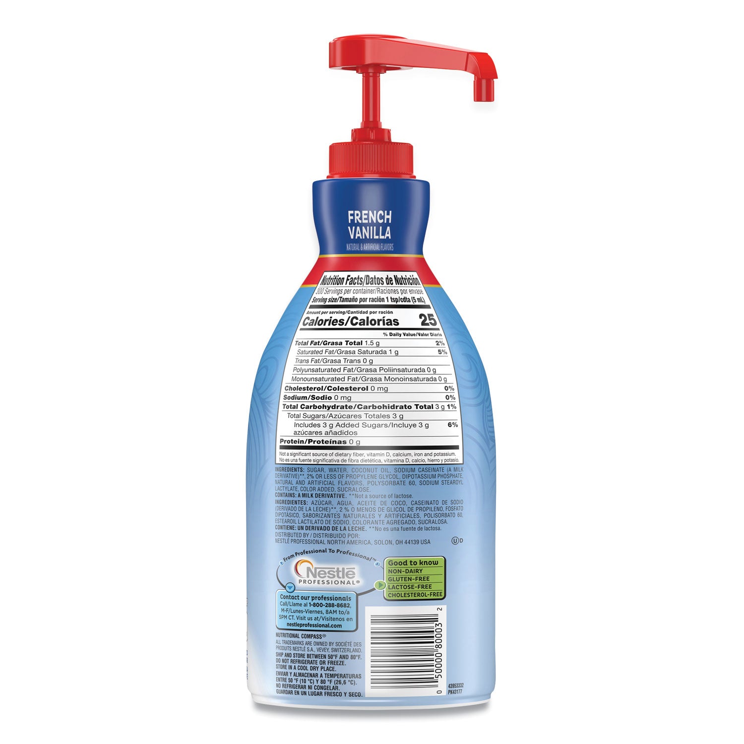 Coffee mate® Liquid Coffee Creamer, French Vanilla, 1.5 L Pump Bottle