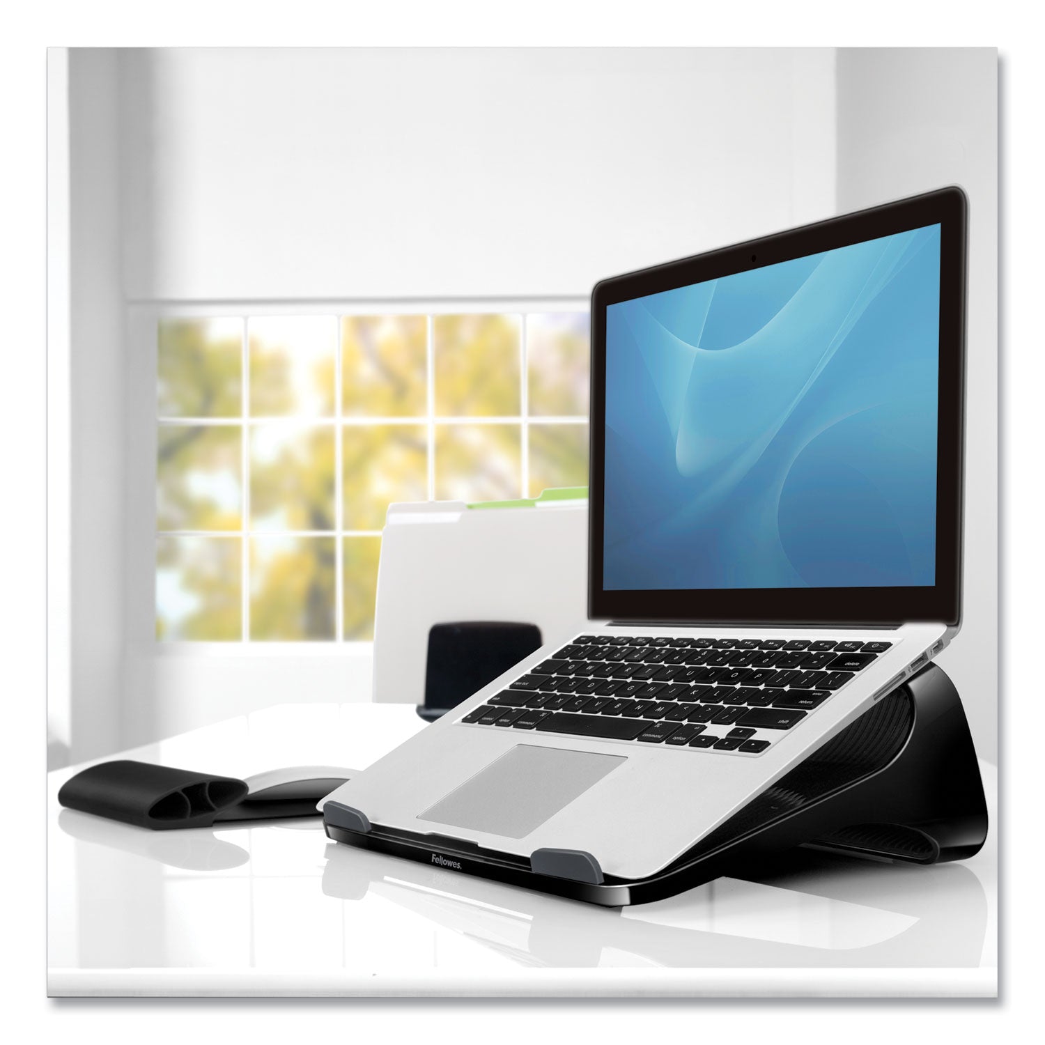 Fellowes® I-Spire Series Laptop Lift, 13.19" X 9.31" X 4.13", Black/gray, Supports 10 Lbs
