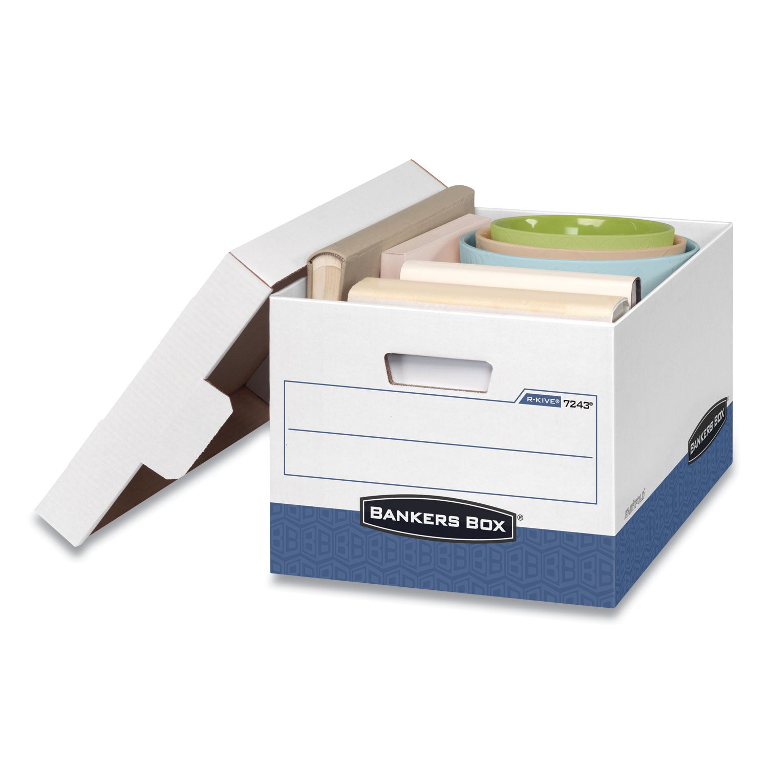 Bankers Box® R-Kive Heavy-Duty Storage Boxes, Letter/legal Files, 12" X 16.5" X 10.38", White, 20/carton